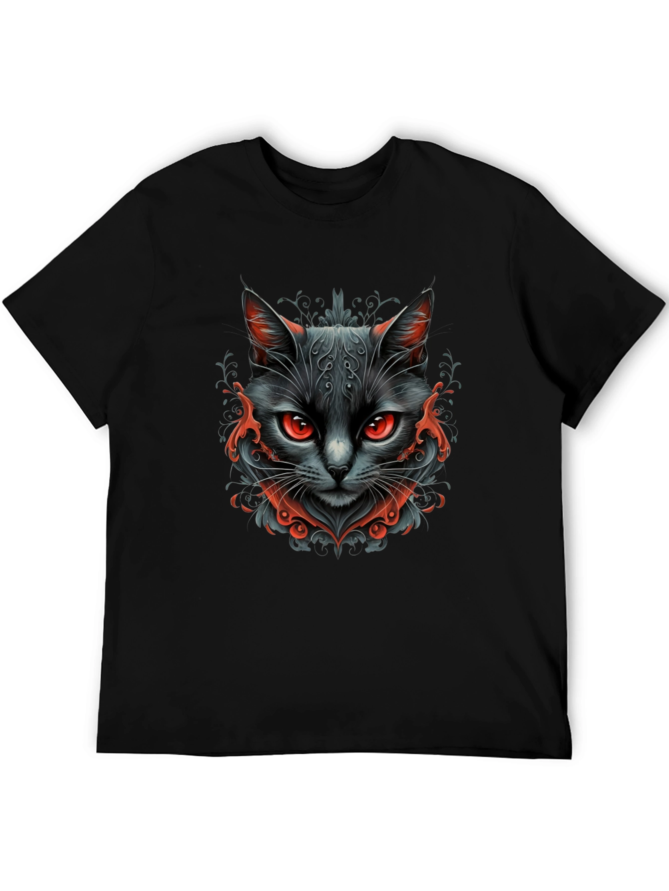 Black Black Cat Graphic Tee - Men's Stylish T-Shirt view 5