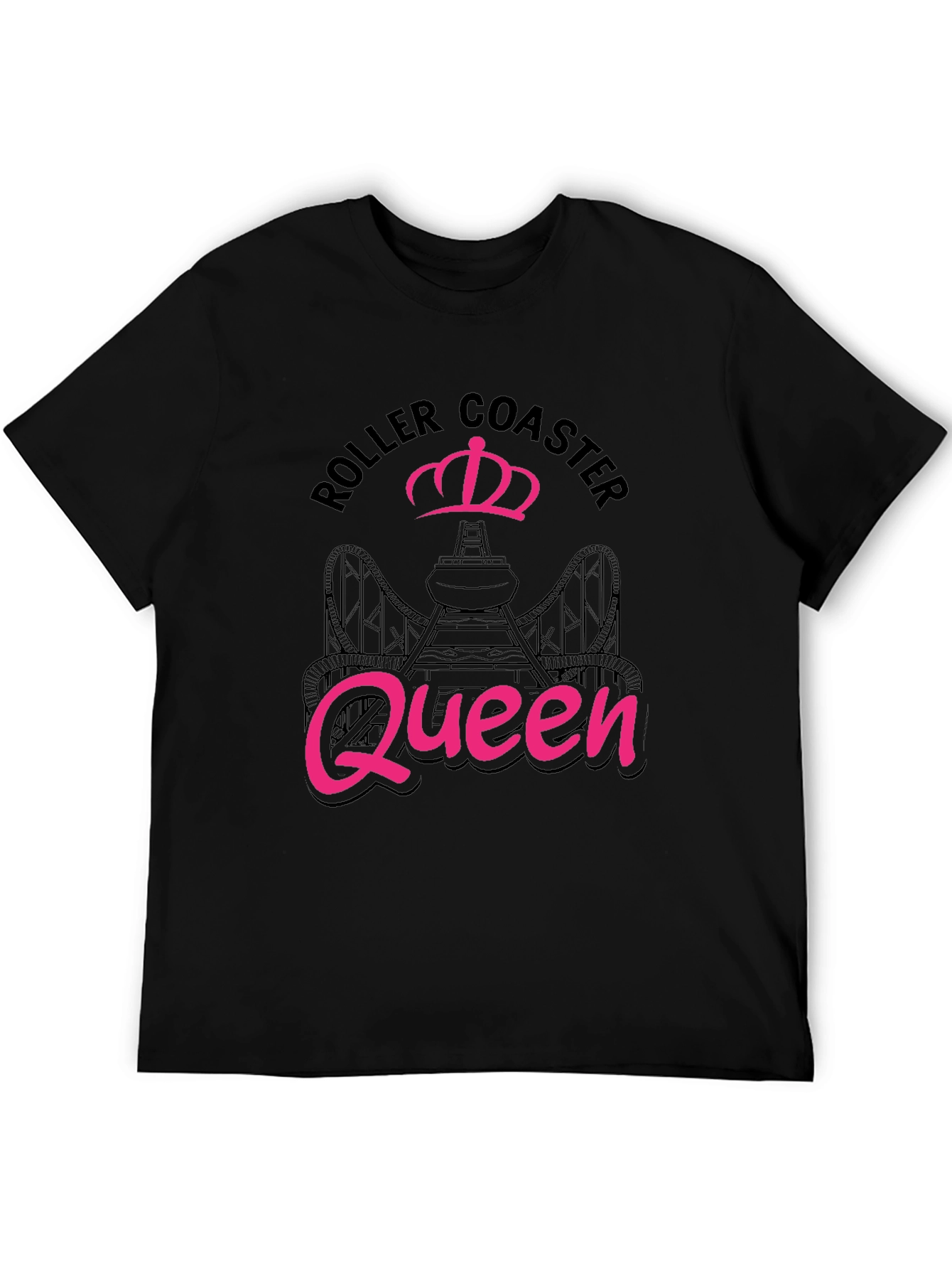 Black Roller Coaster Queen Black Tee view 5