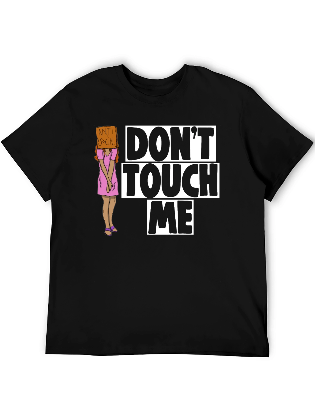 Black Don't Touch Me Graphic T-Shirt - Anti-Social Humor view 5