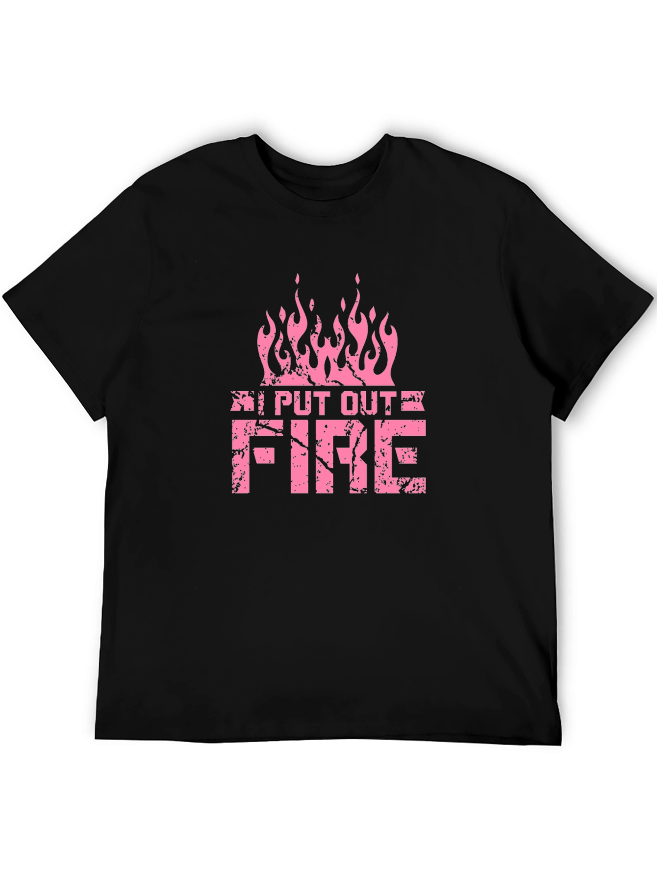 Black I Put Out Fire T-Shirt Funny Firefighter Tee view 5