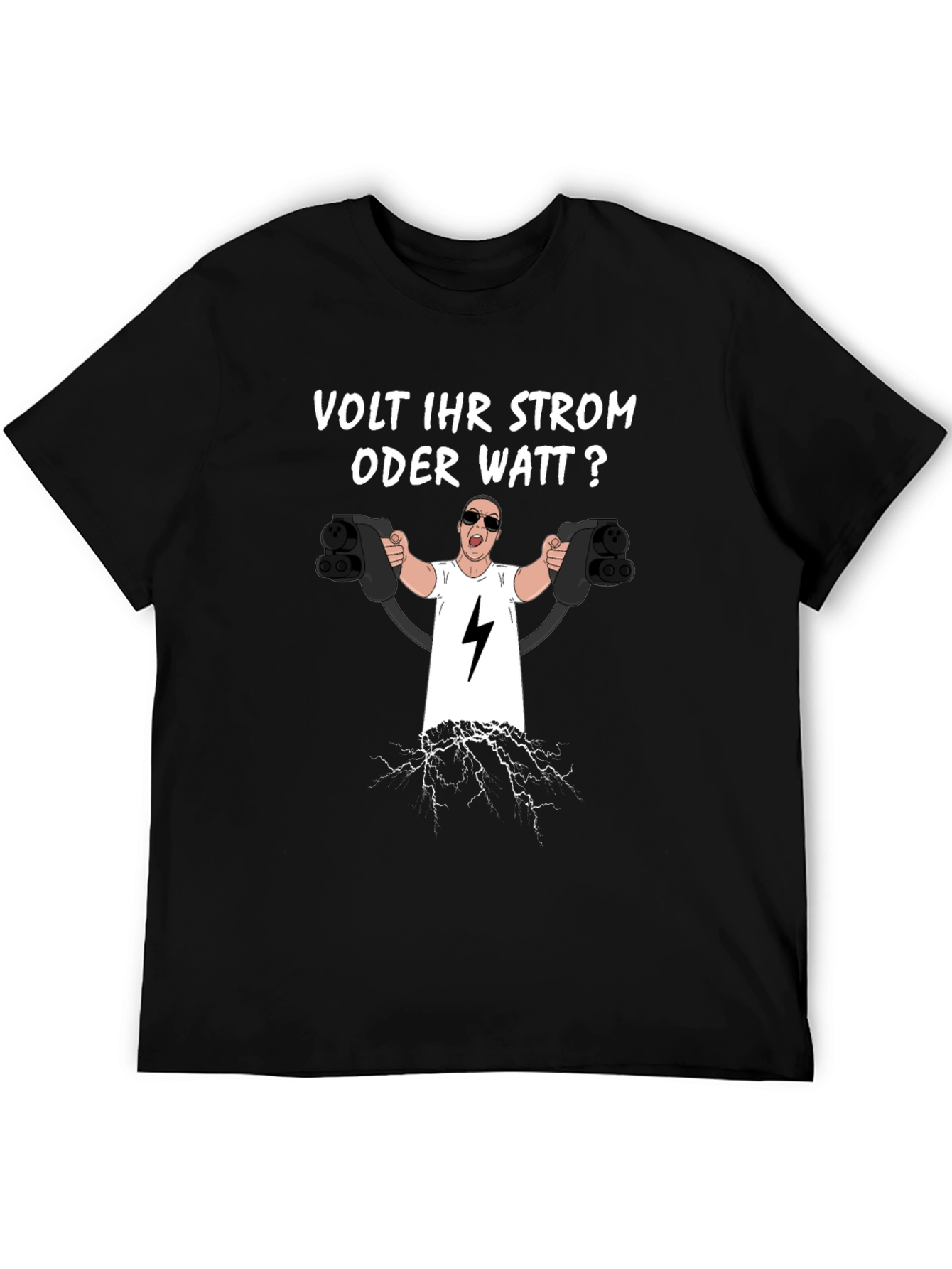 Black Volt Ihr Strom Oder Watt? Black T-Shirt view 5