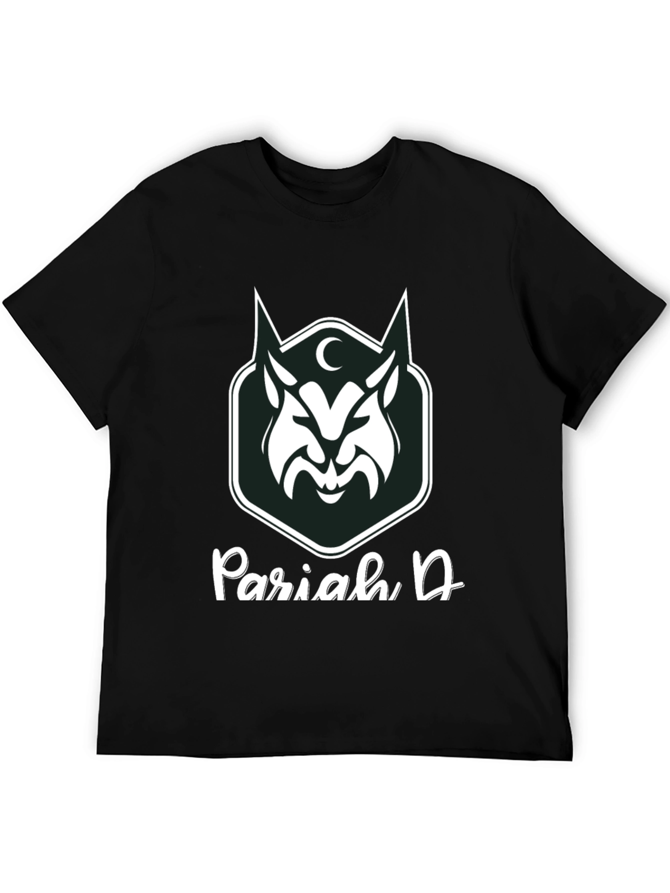 Black Pariah D Graphic Tee - Dark Wolf Design view 5