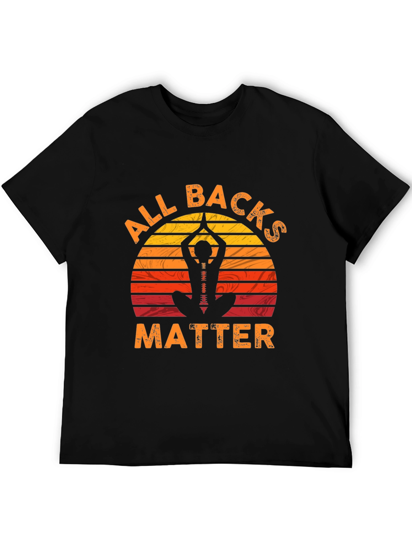 Black All Backs Matter Yoga T-Shirt view 5