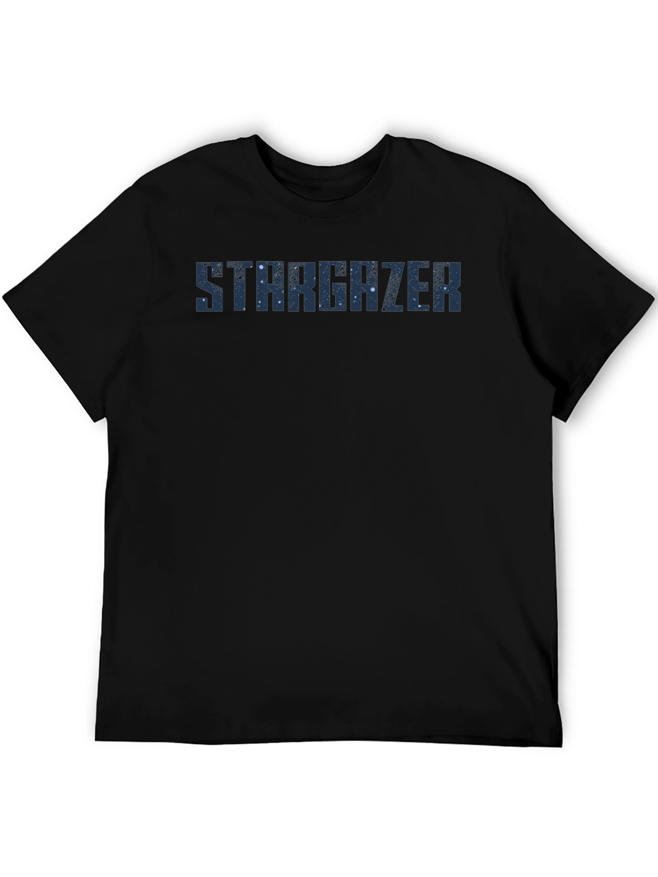 Black Stargazer Graphic Tee - Black Cotton Blend view 5