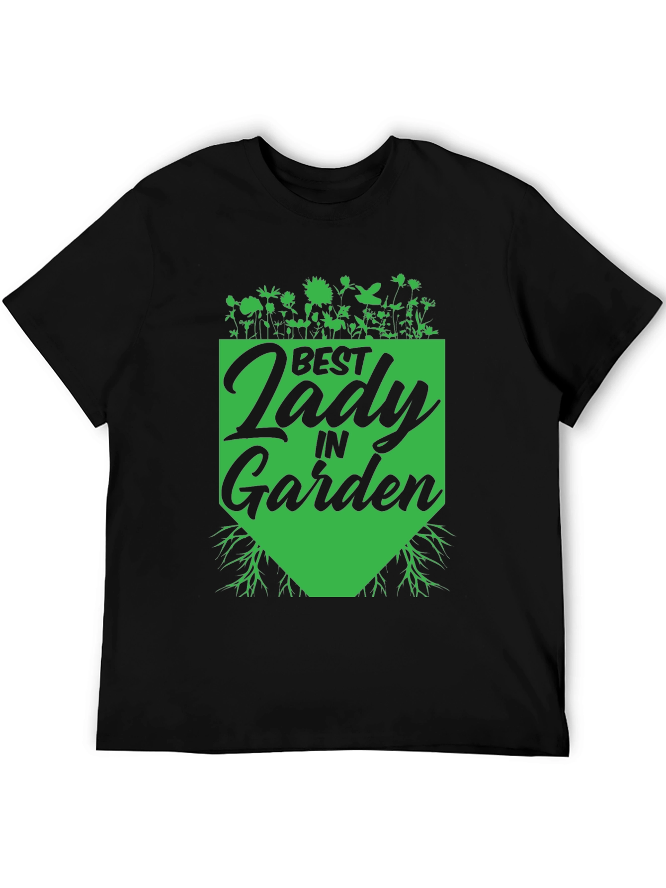 Black Best Lady in Garden T-Shirt - Gardener Gift view 5