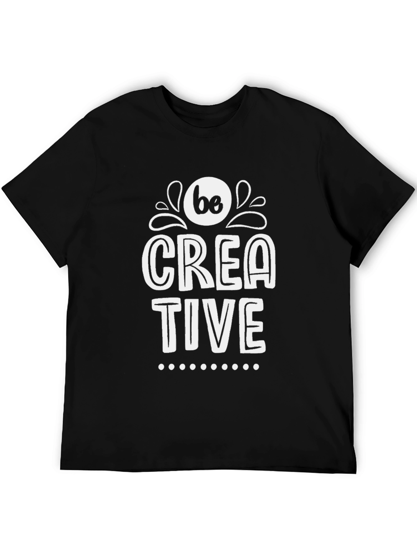 Black Be Creative Graphic Tee - Black Cotton Blend view 5