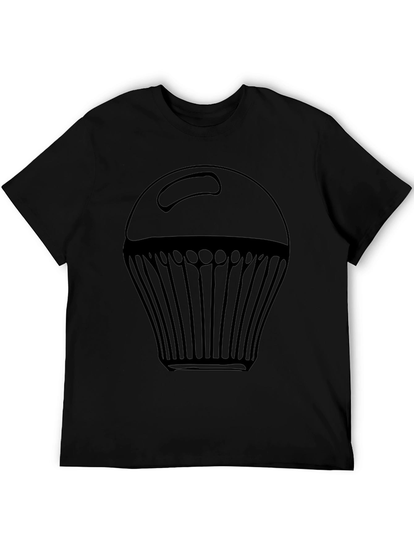 Black Cupcake Graphic Tee - Black Casual Shirt view 5