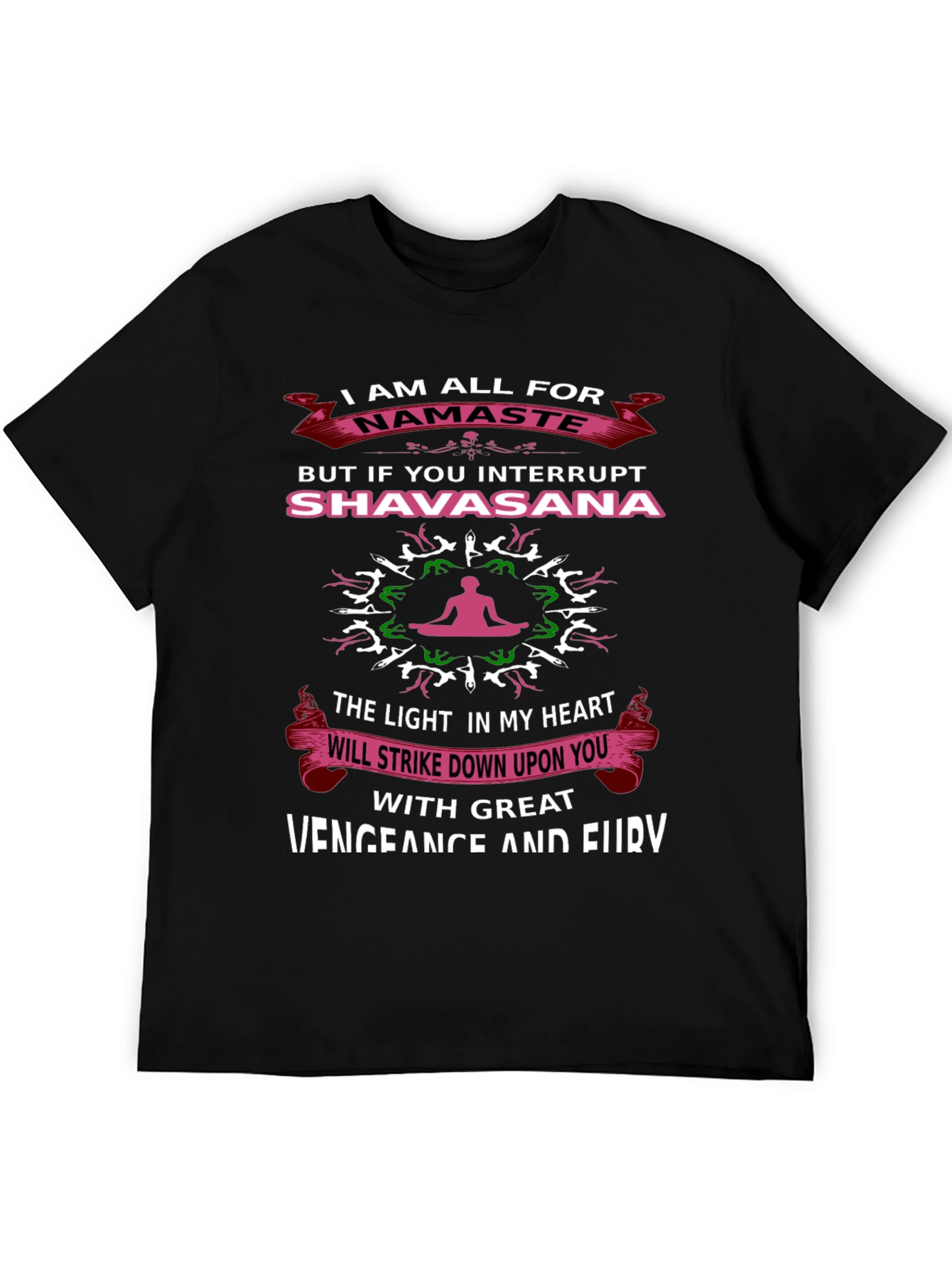 Black Namaste Shavasana Graphic T-Shirt view 5