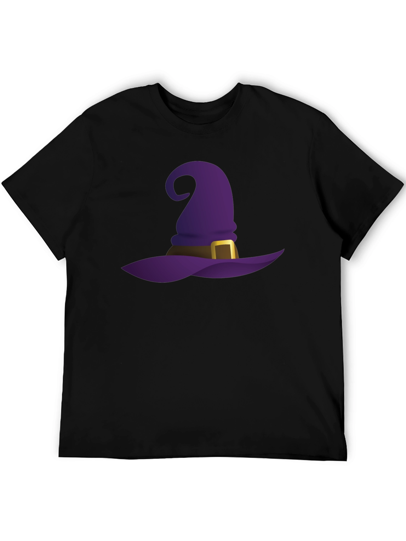 Black Halloween Witch Hat Graphic Tee - Spooky Style view 5
