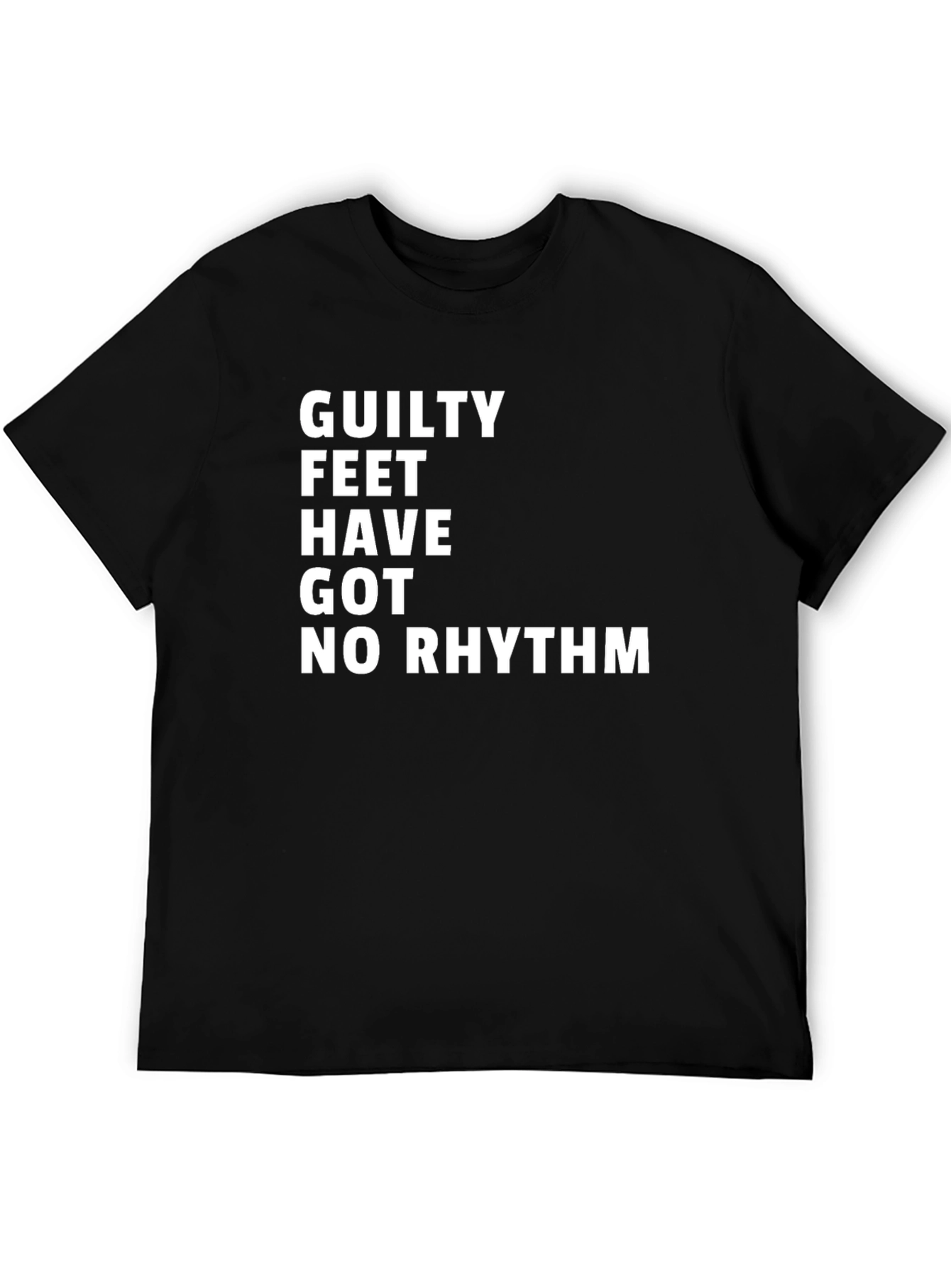 Black Guilty Feet No Rhythm Graphic Tee - Men's Black T-Shirt view 5