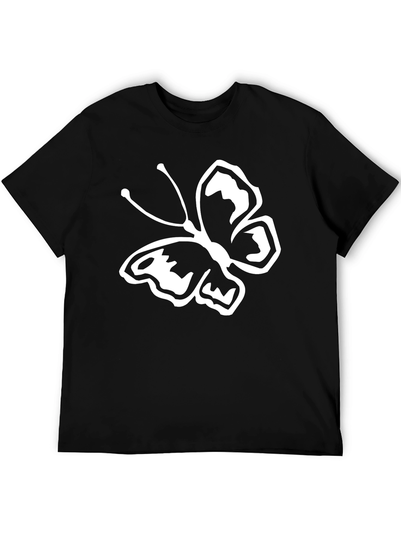 Black Butterfly Graphic Black T-Shirt view 5