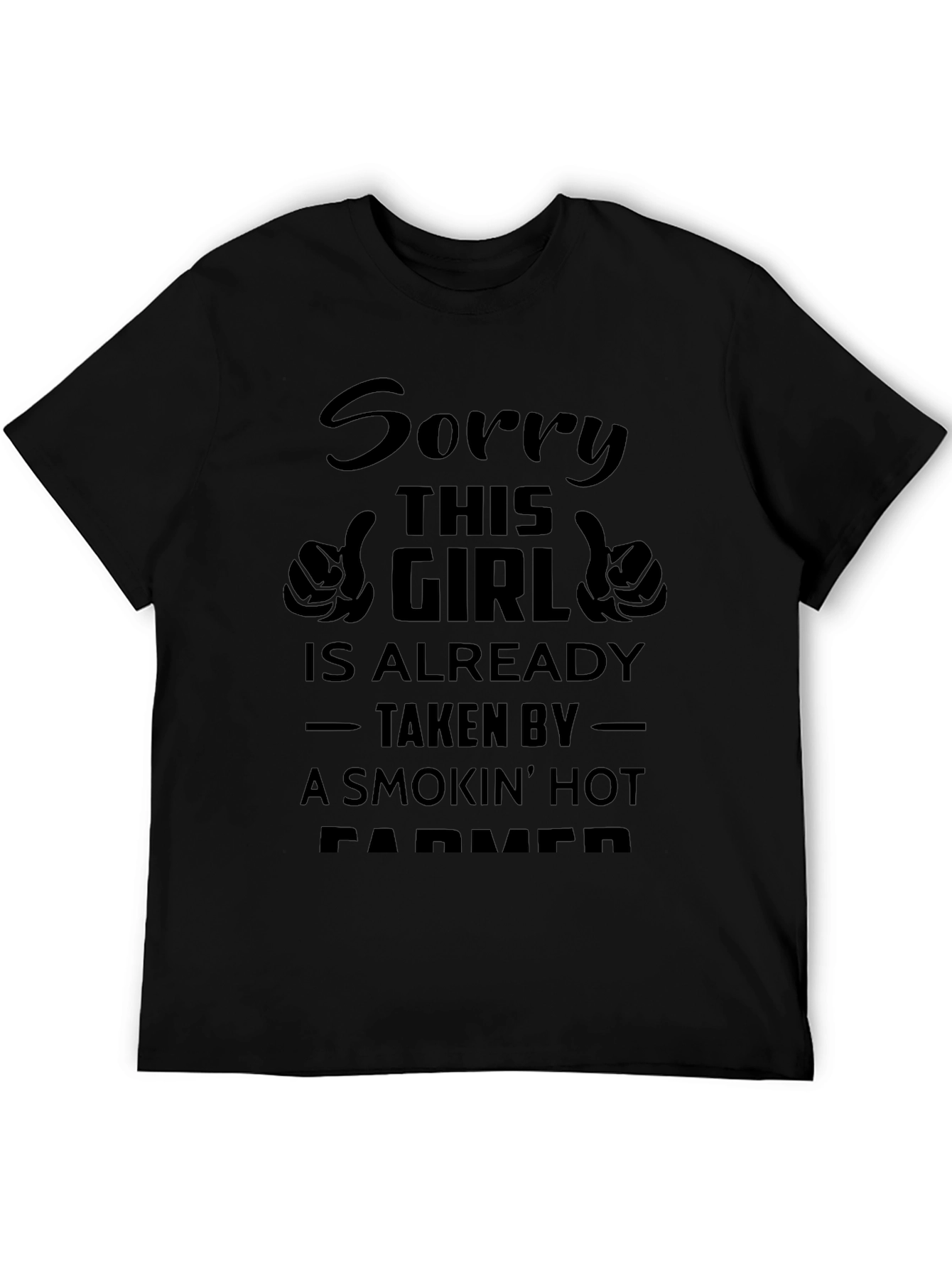 Black Smokin' Hot Farmer Graphic T-Shirt view 5