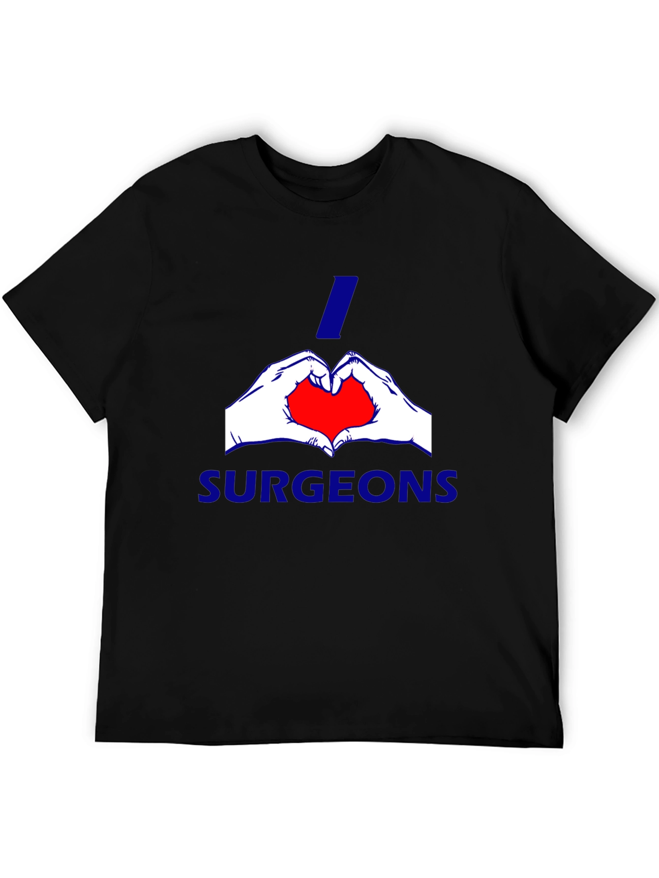Black I Heart Surgeons Tee - Black Cotton Blend view 5