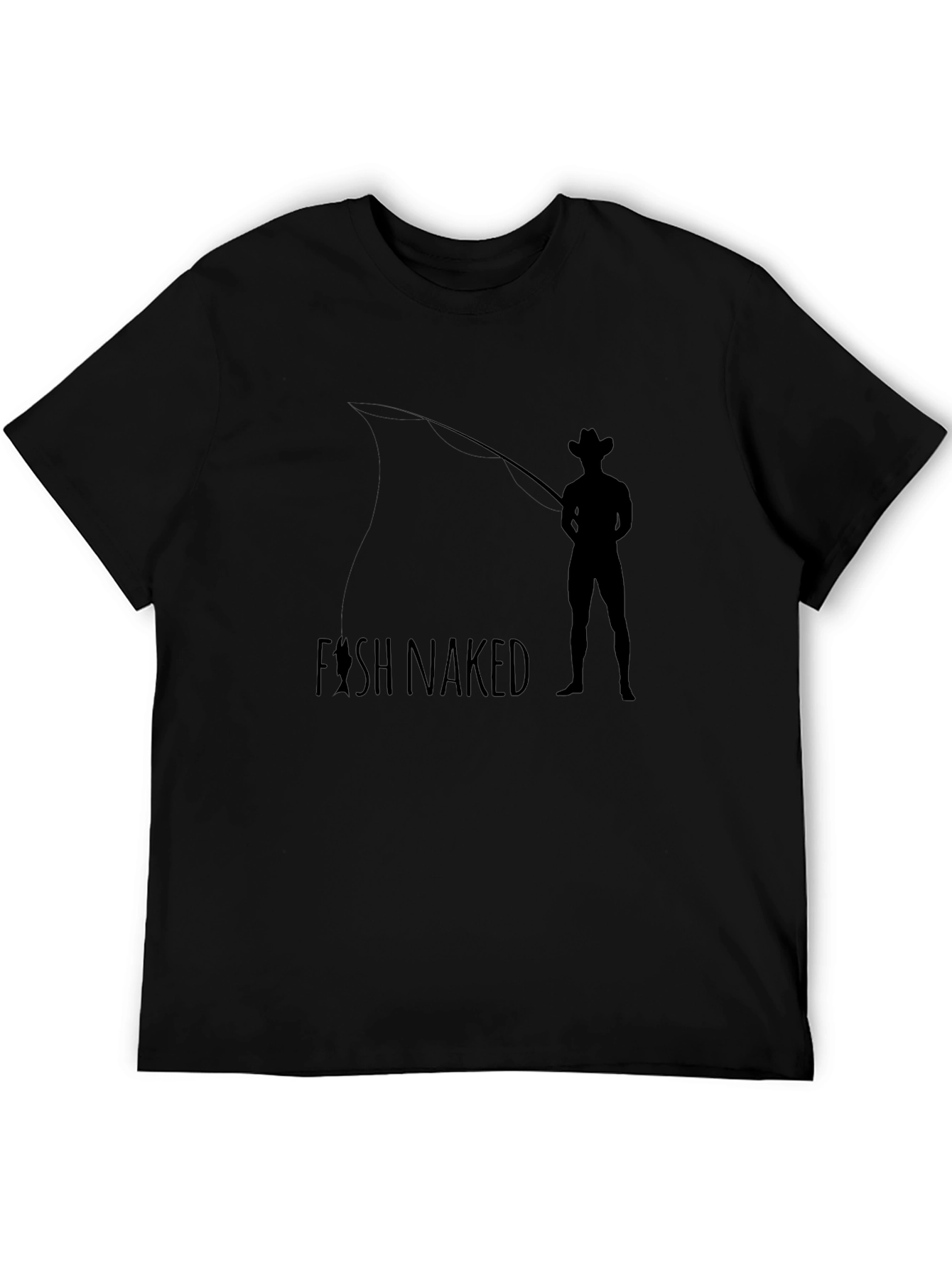 Black Fish Naked T-Shirt - Black Graphic Tee view 5