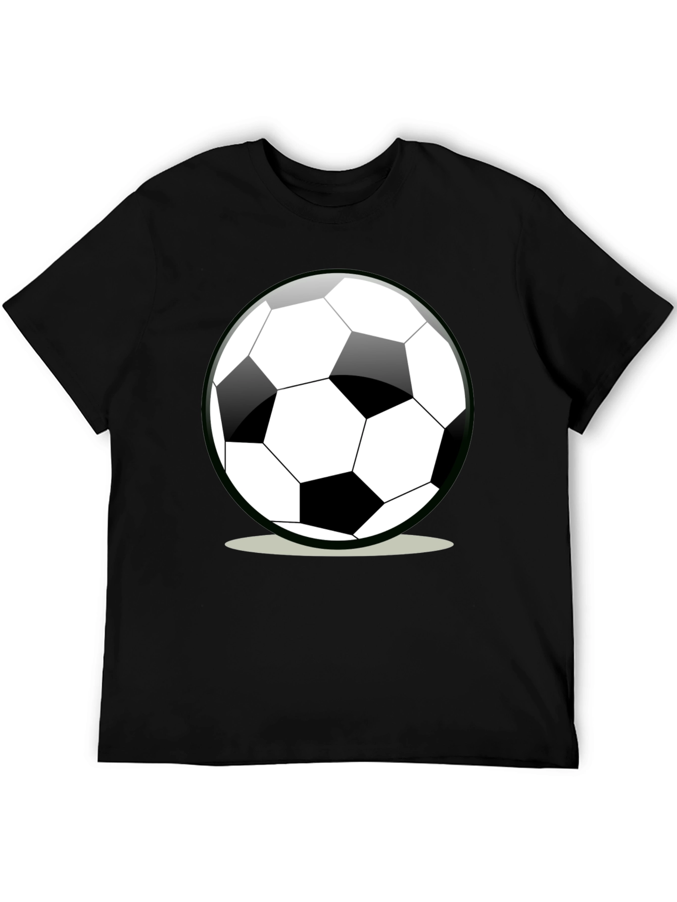 Black Soccer Ball Graphic T-Shirt - Black view 5