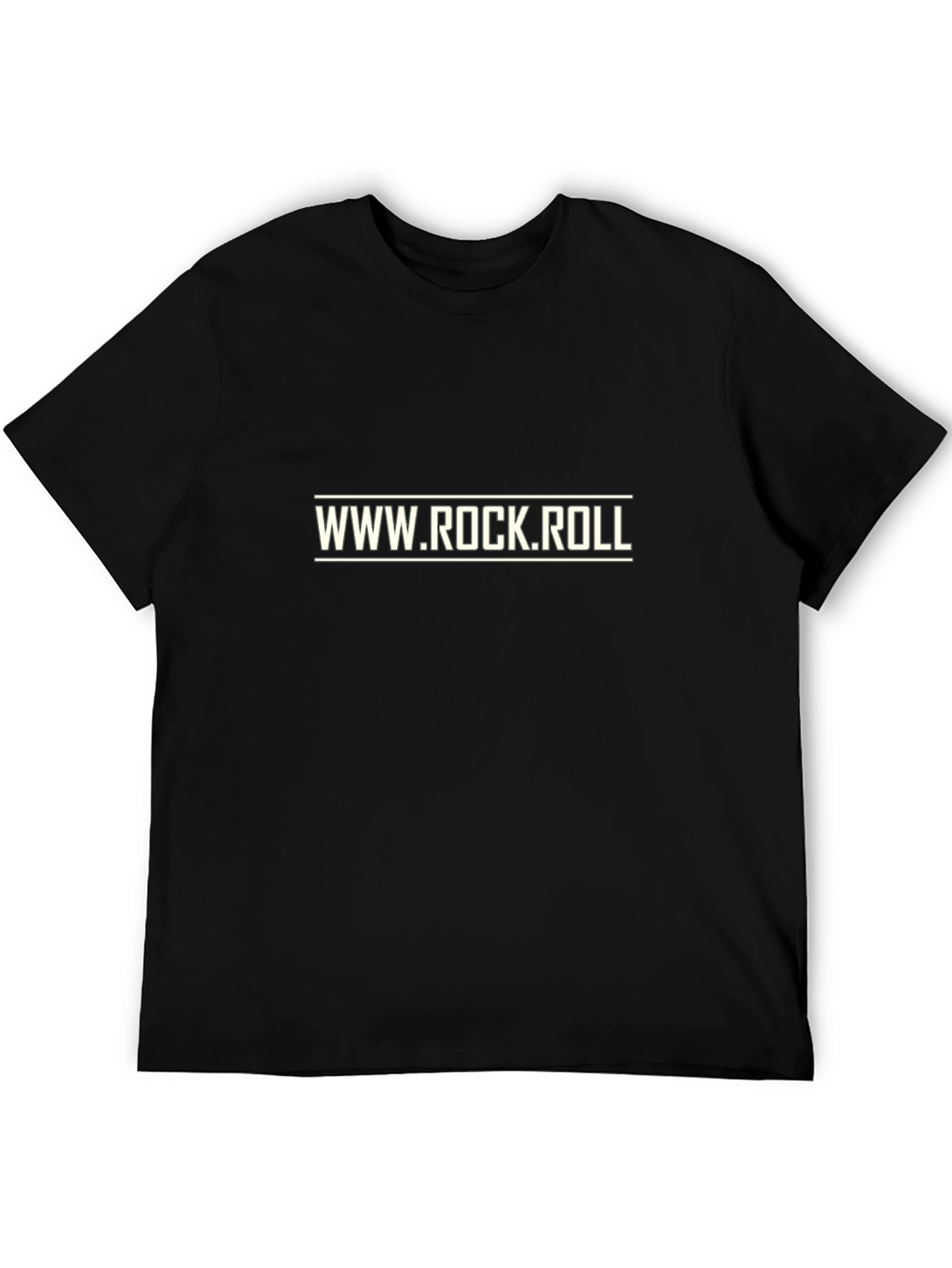 Black Rock 'n' Roll Website T-Shirt - Classic Black Tee view 5