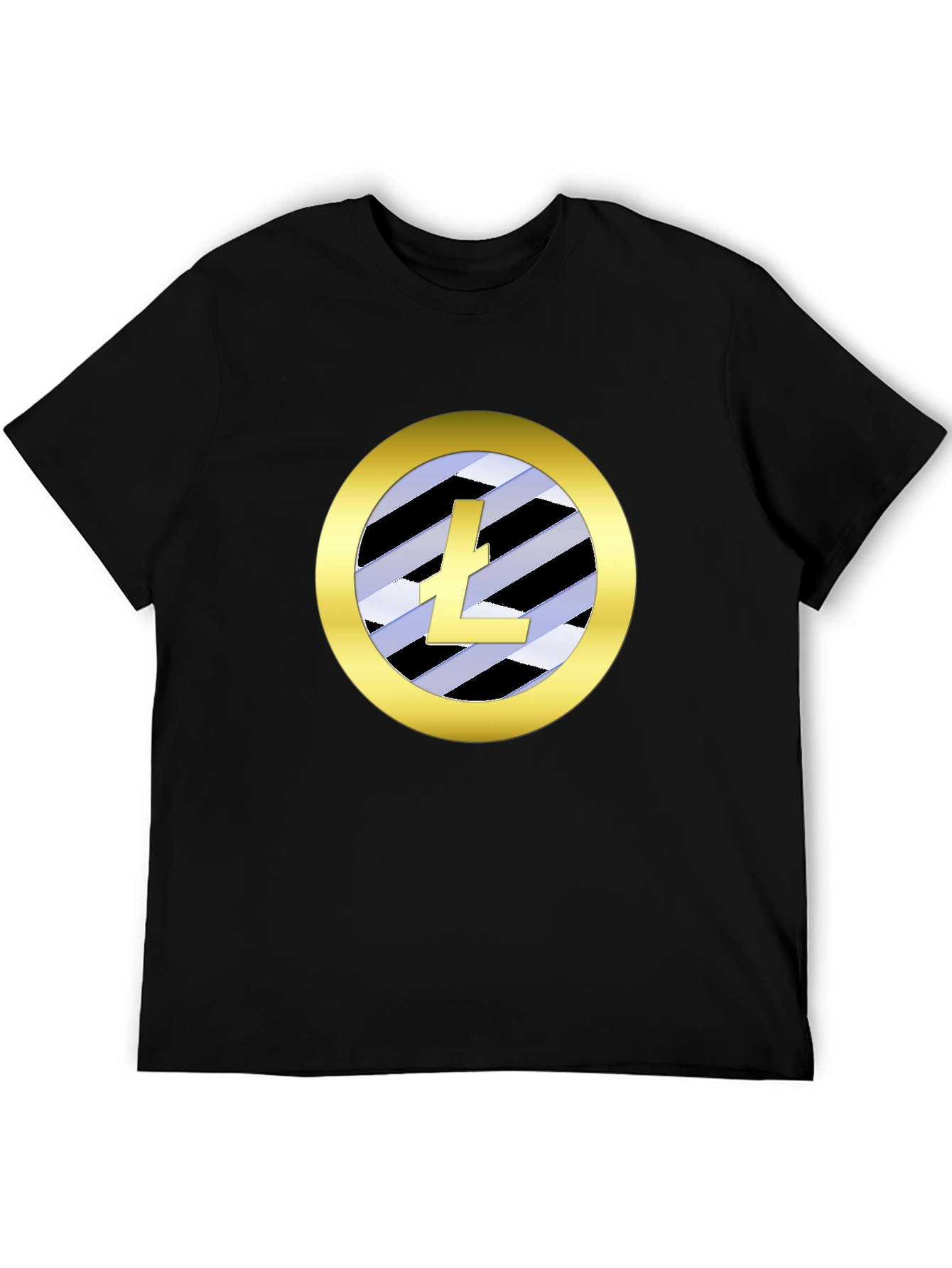 Black Litecoin Crypto Black T-Shirt - Stylish Graphic Tee for Cryptocurrency Fans view 5