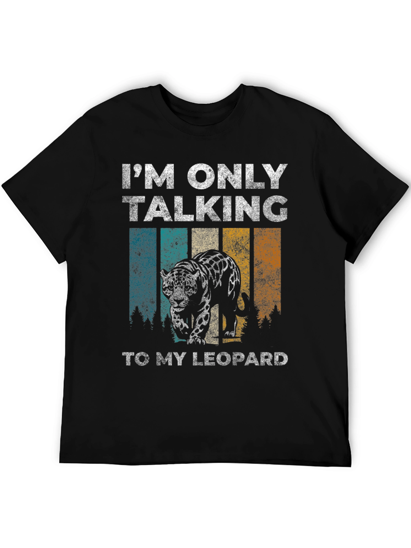 Black Leopard Graphic T-Shirt - Only Talking to My Leopard view 5