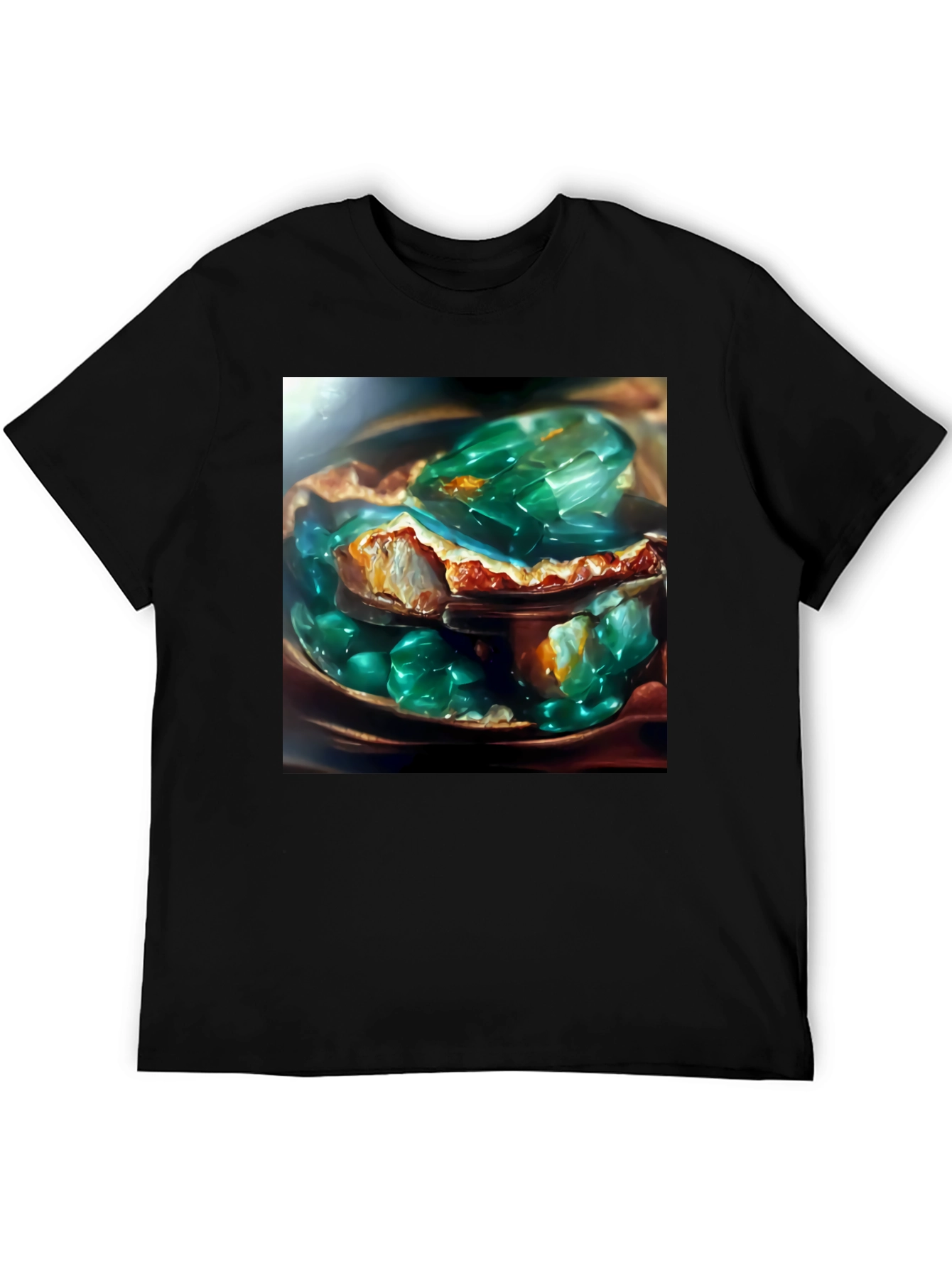 Black Emerald Jelly Pie Graphic Tee - Novelty Dessert T-Shirt view 5