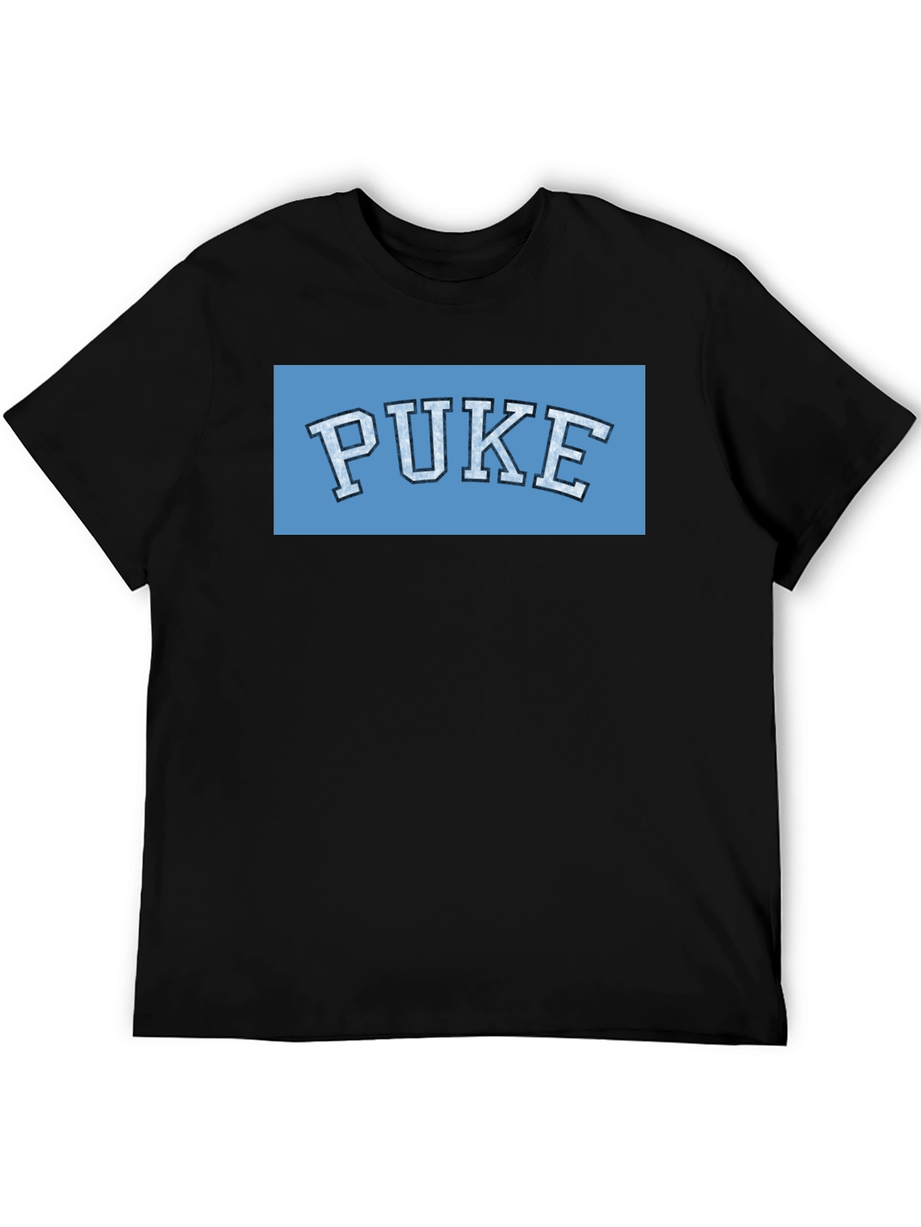 Black PUKE Graphic T-Shirt - College Humor Tee view 5