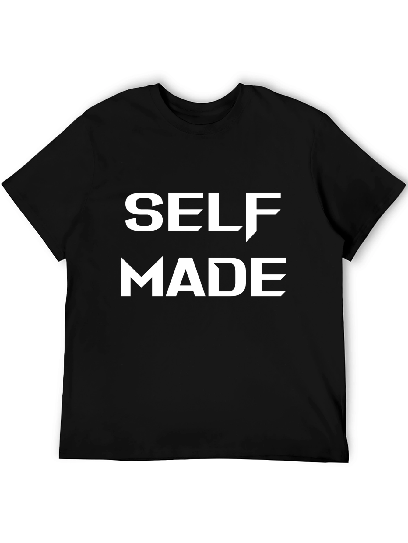 Black Self Made Black T-Shirt - Bold Statement Tee view 5