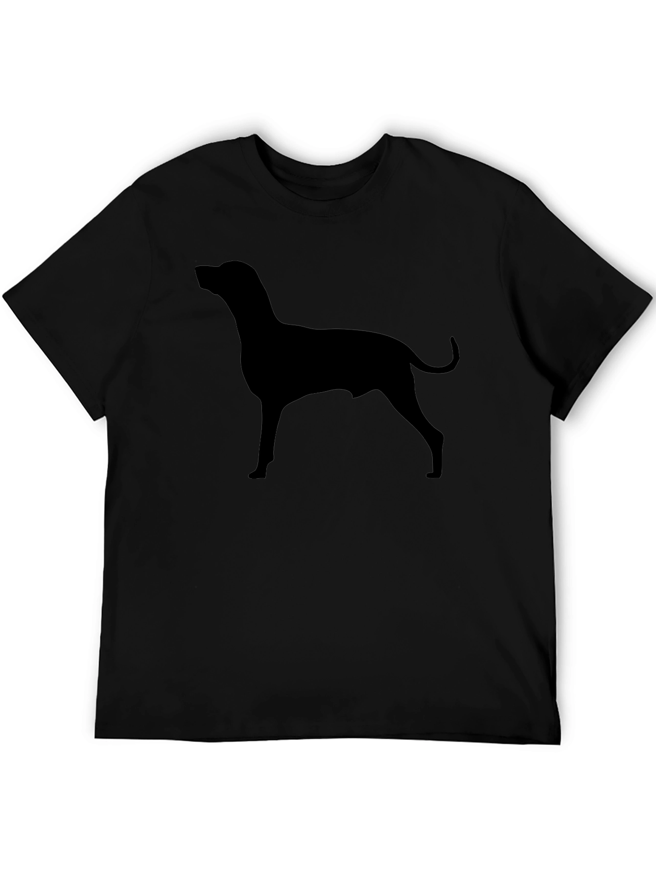 Black Dog Silhouette T-Shirt - Stylish Minimalist Design view 5