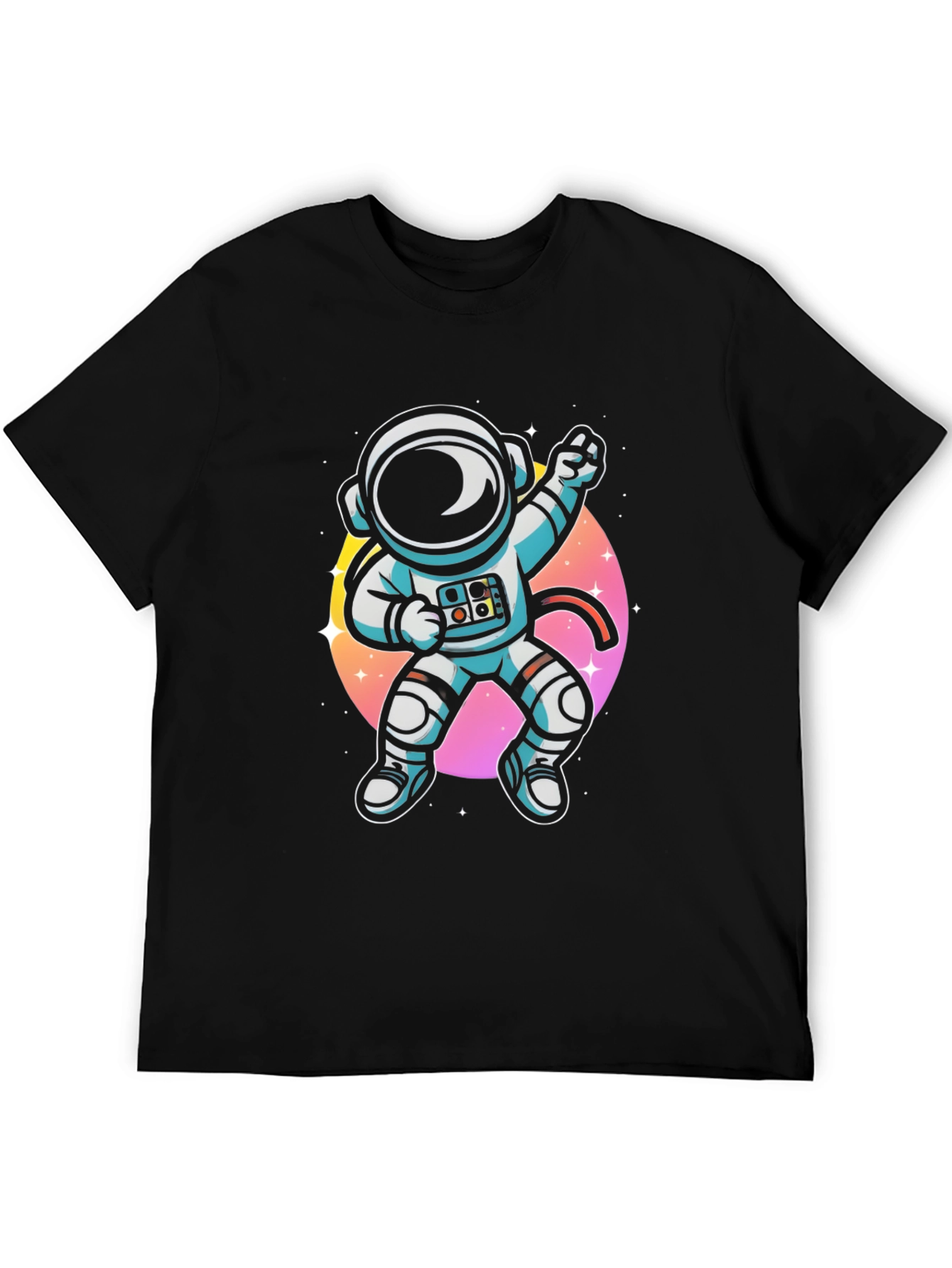 Black Astronaut Graphic Tee - Space Explorer T-Shirt view 5