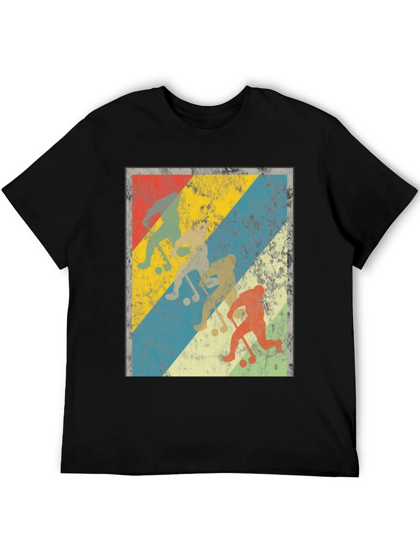 Black Vintage Bigfoot Hockey T-Shirt view 5