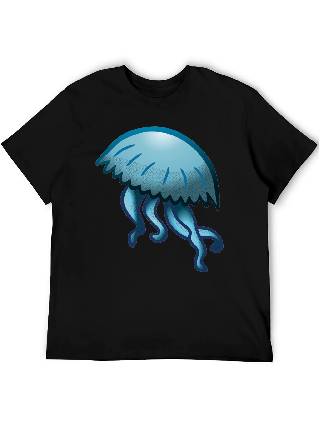 Black Jellyfish Graphic Tee - Cool Casual Style view 5