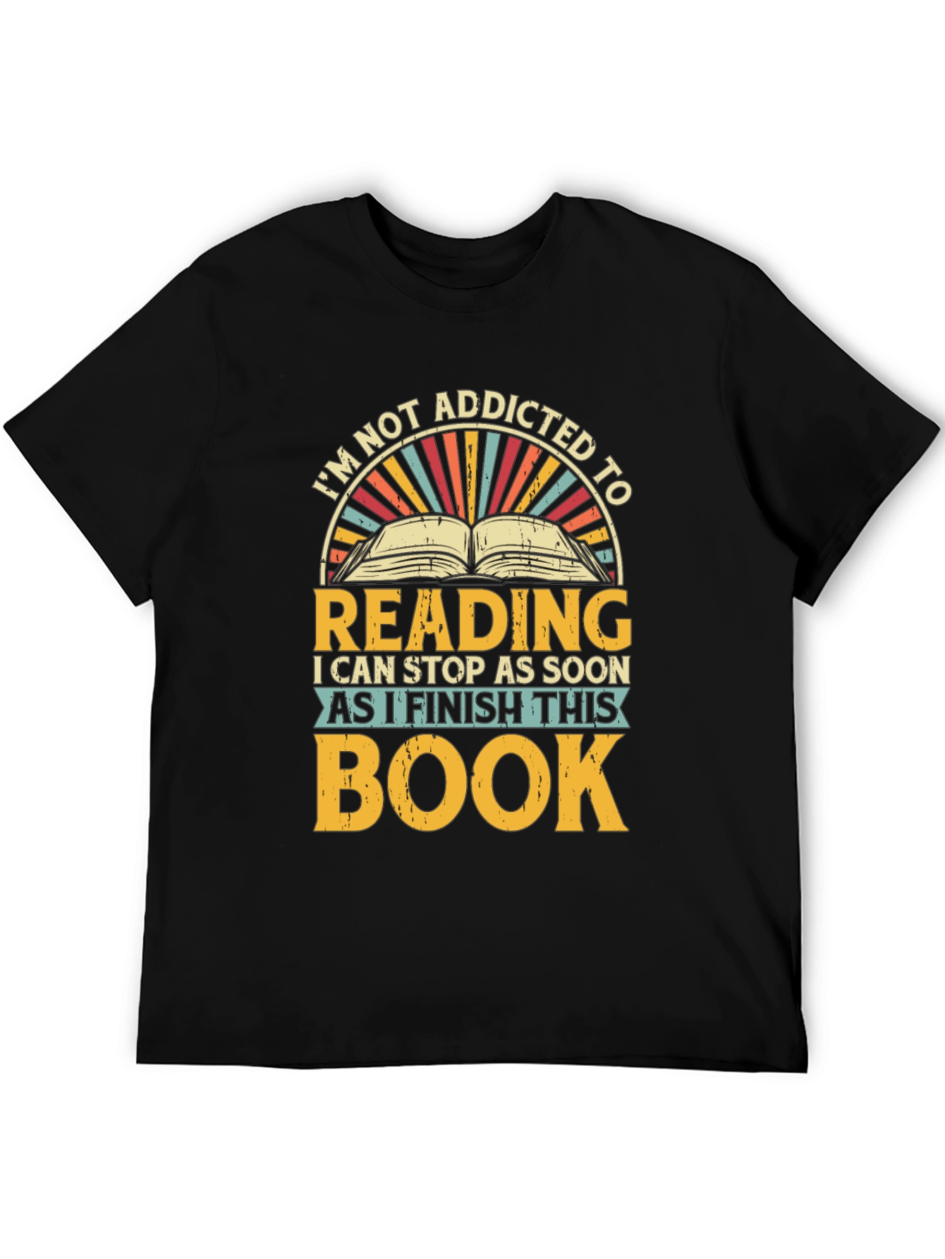 Black Addicted To Reading T-Shirt - Funny Book Lover Tee view 5