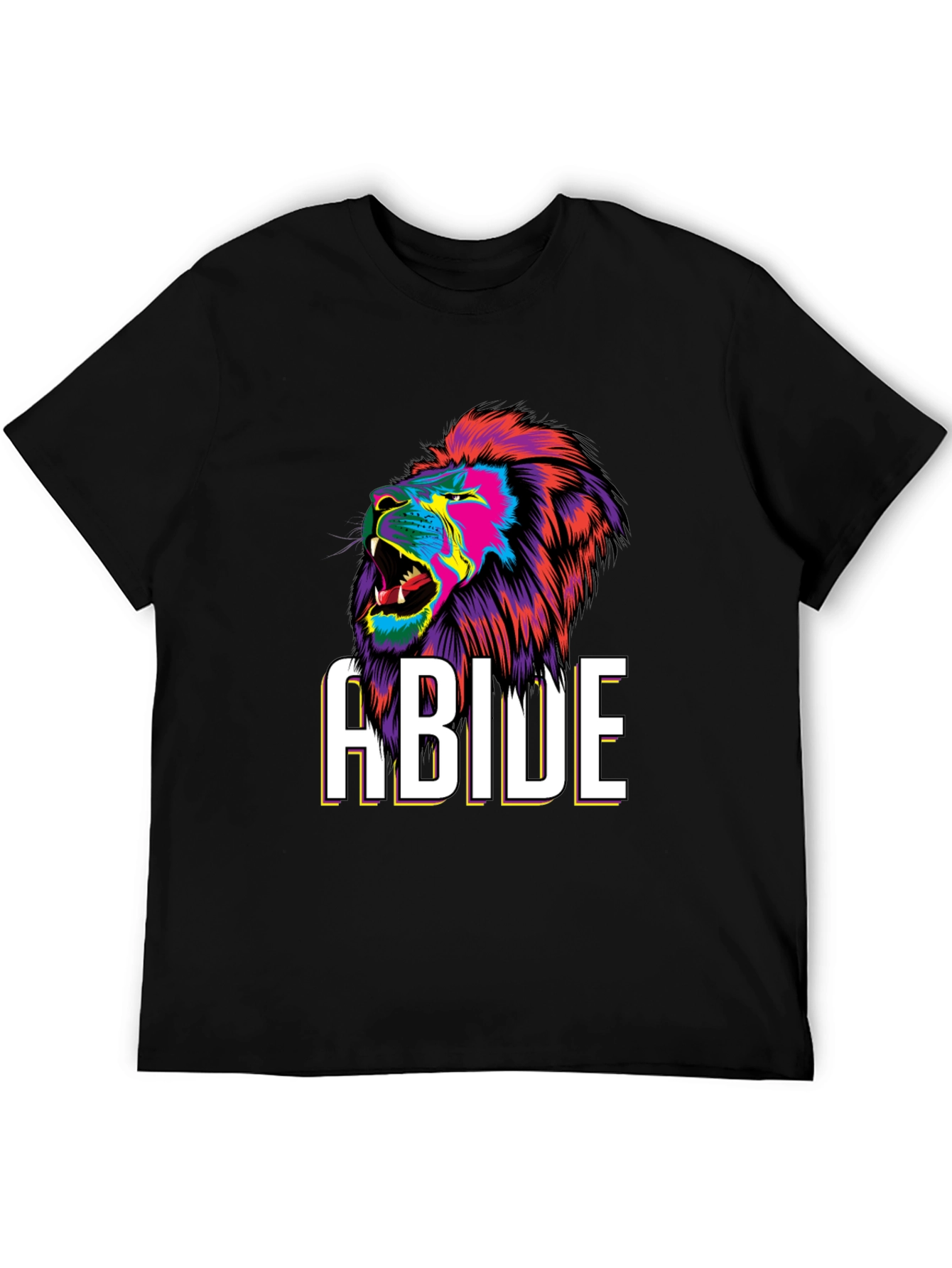 Black Abide Lion Graphic Tee - Bold Style view 5