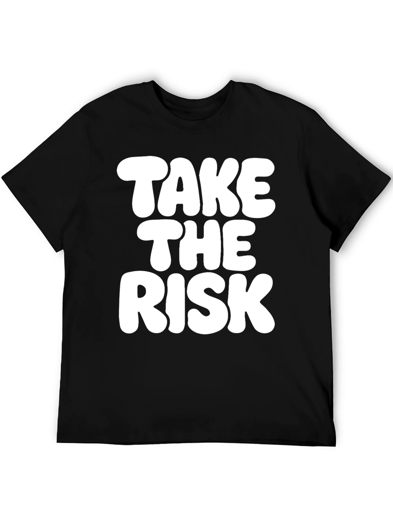 Black Take the Risk T-Shirt - Bold Graphic Tee view 5