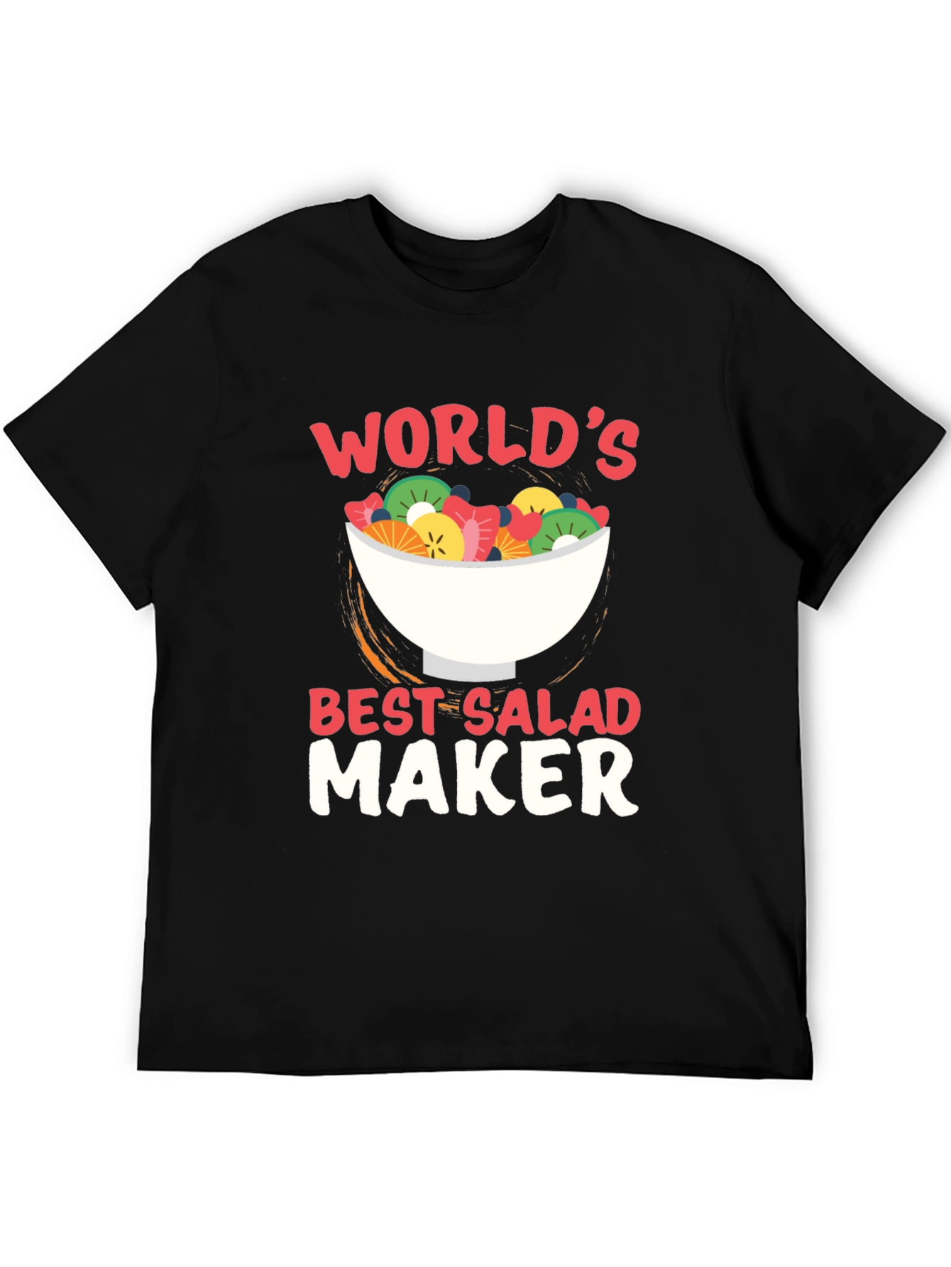 Black World's Best Salad Maker Graphic T-Shirt view 5