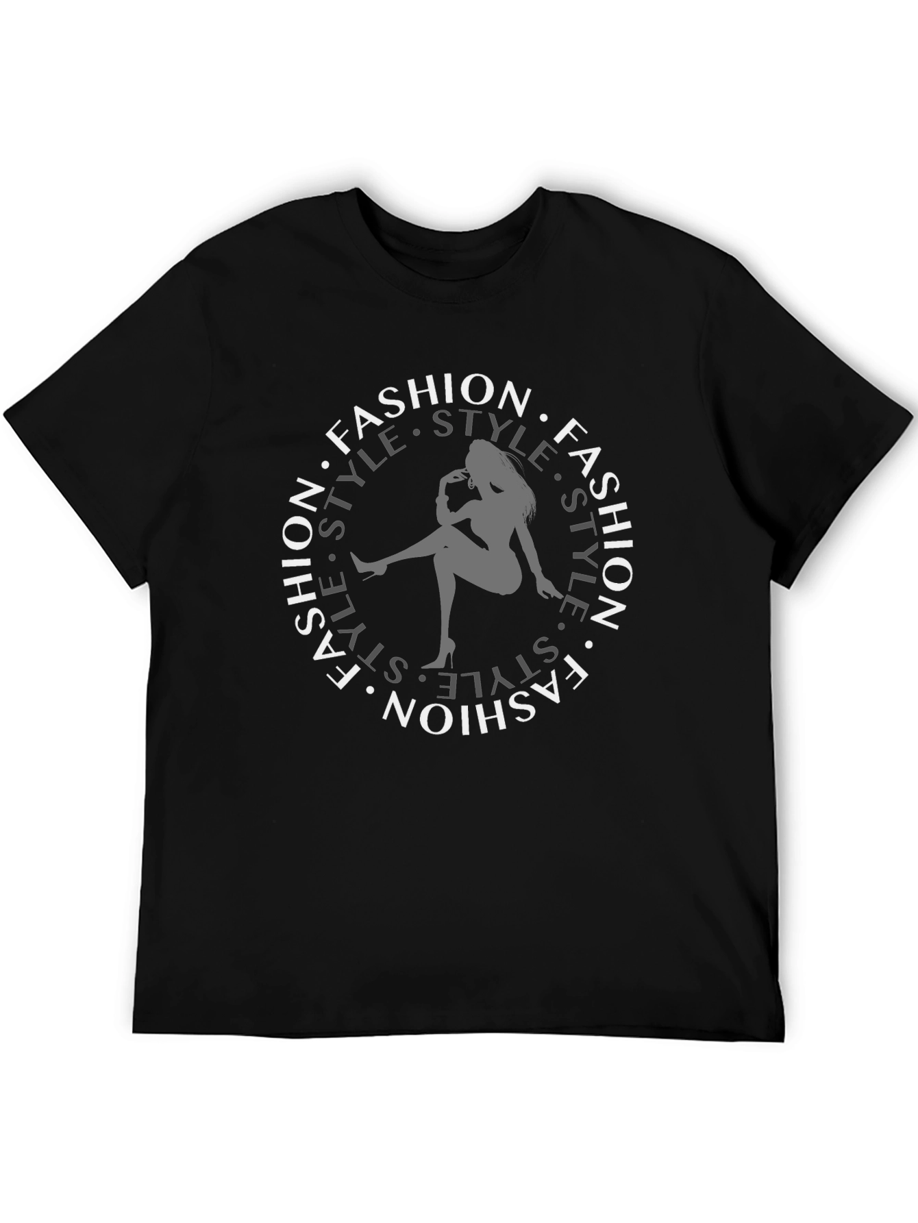 Black Fashion Style Black Tee view 5