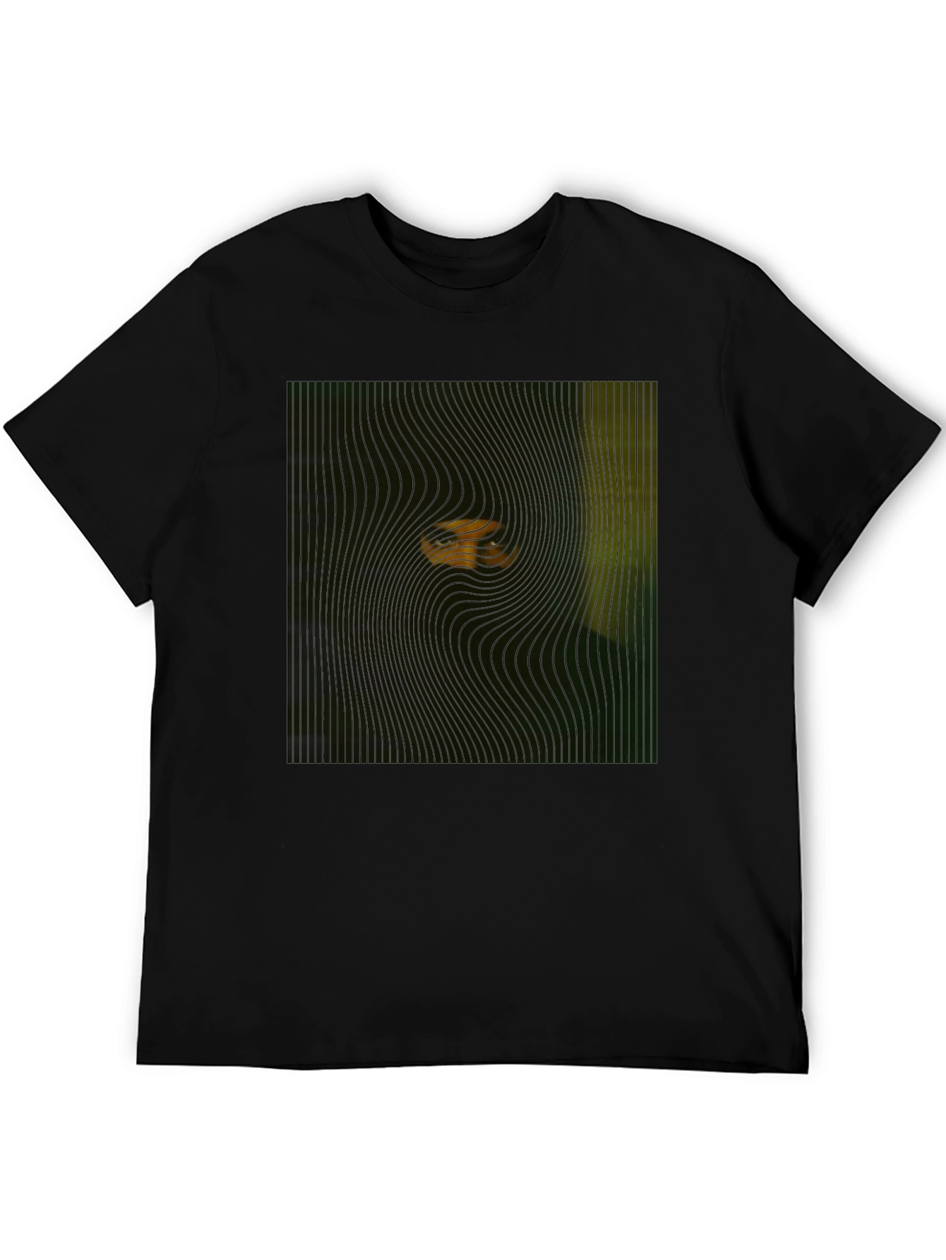 Black Mysterious Eyes Black T-Shirt view 5