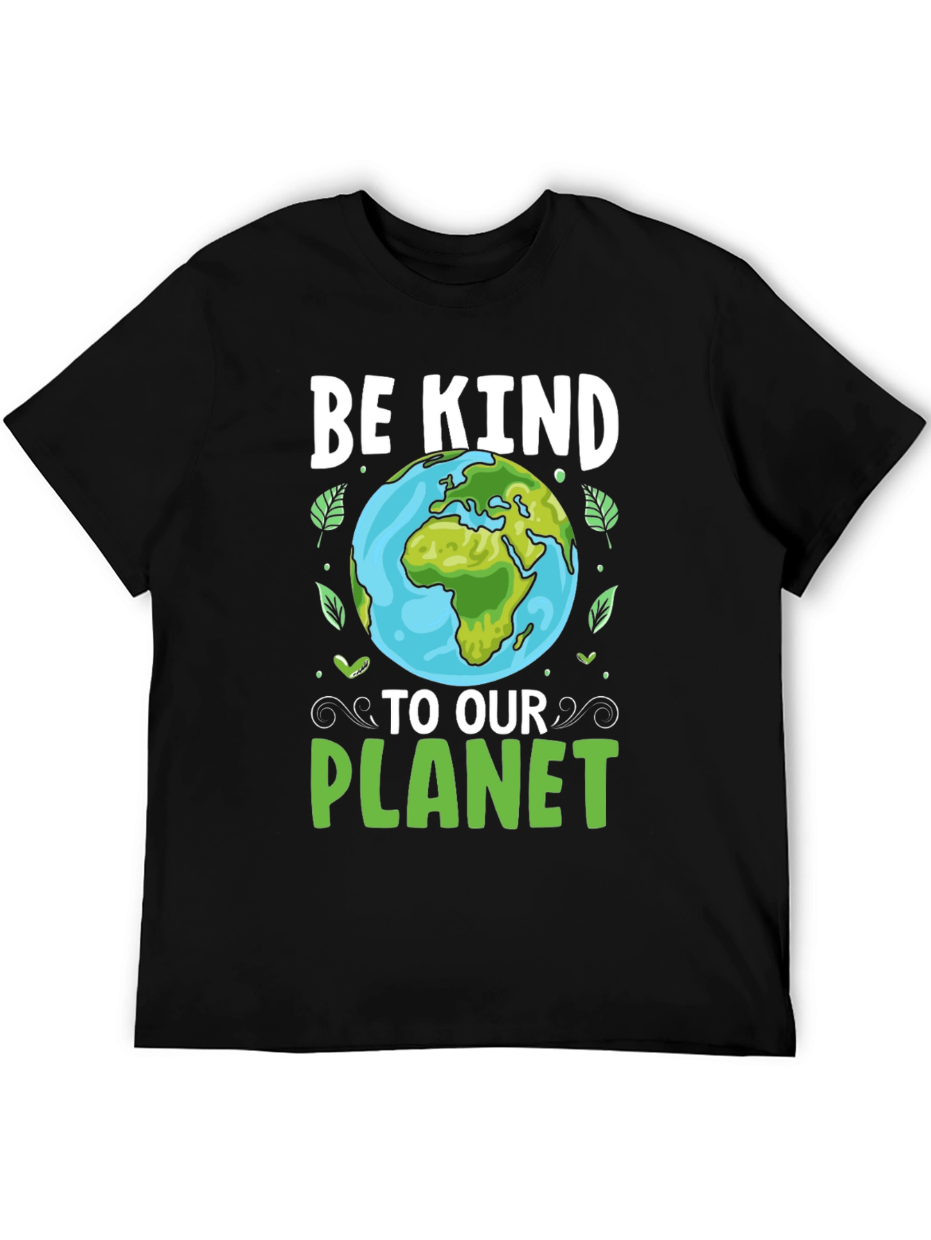 Black Be Kind To Our Planet Graphic Tee view 5