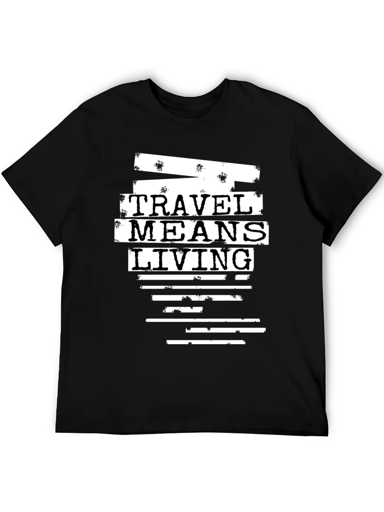 Black Travel Means Living Graphic T-Shirt view 5
