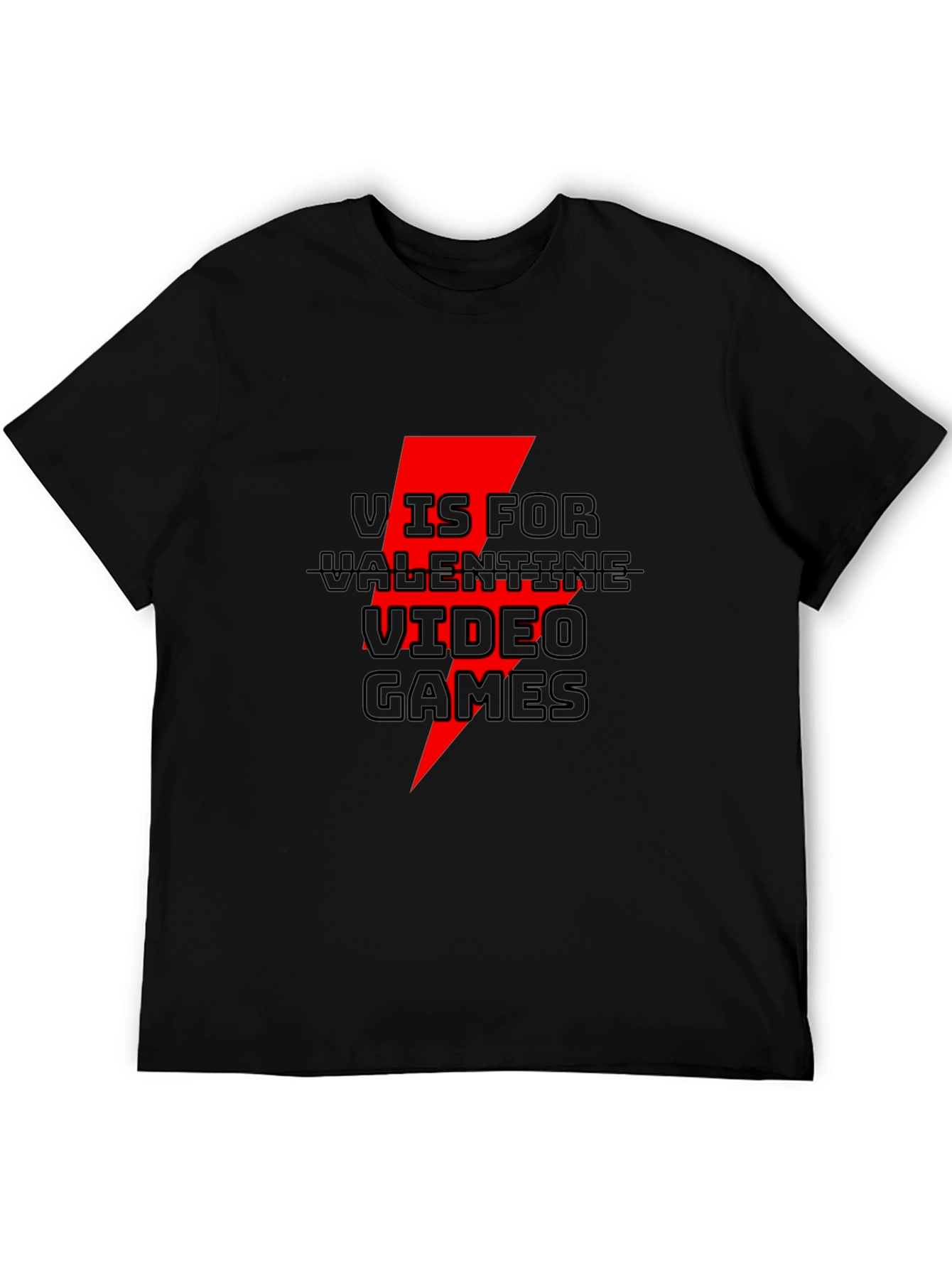 Black Valentine Video Games Graphic Tee view 5