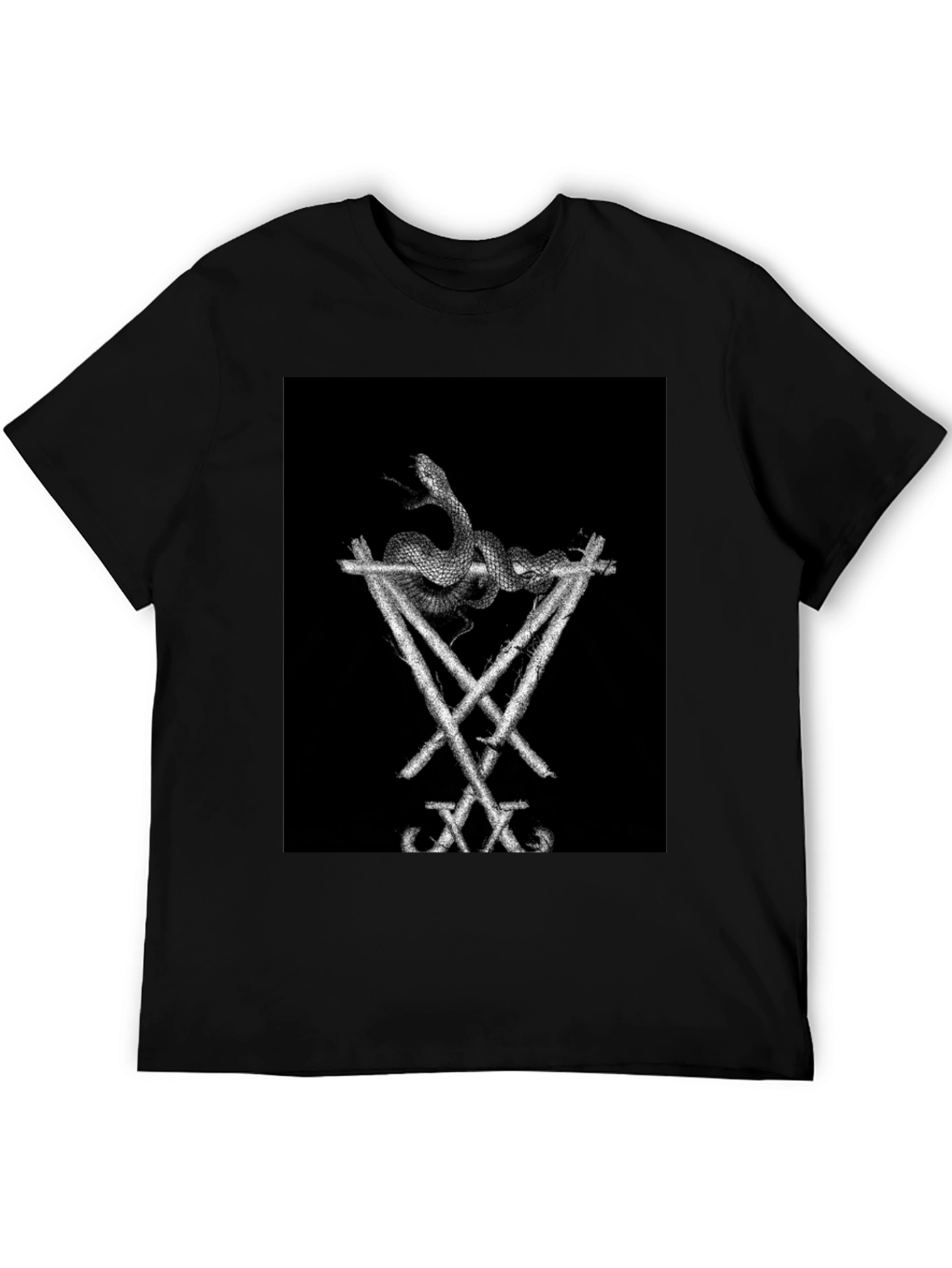 Snake & Sigil Black Graphic Tee - 5