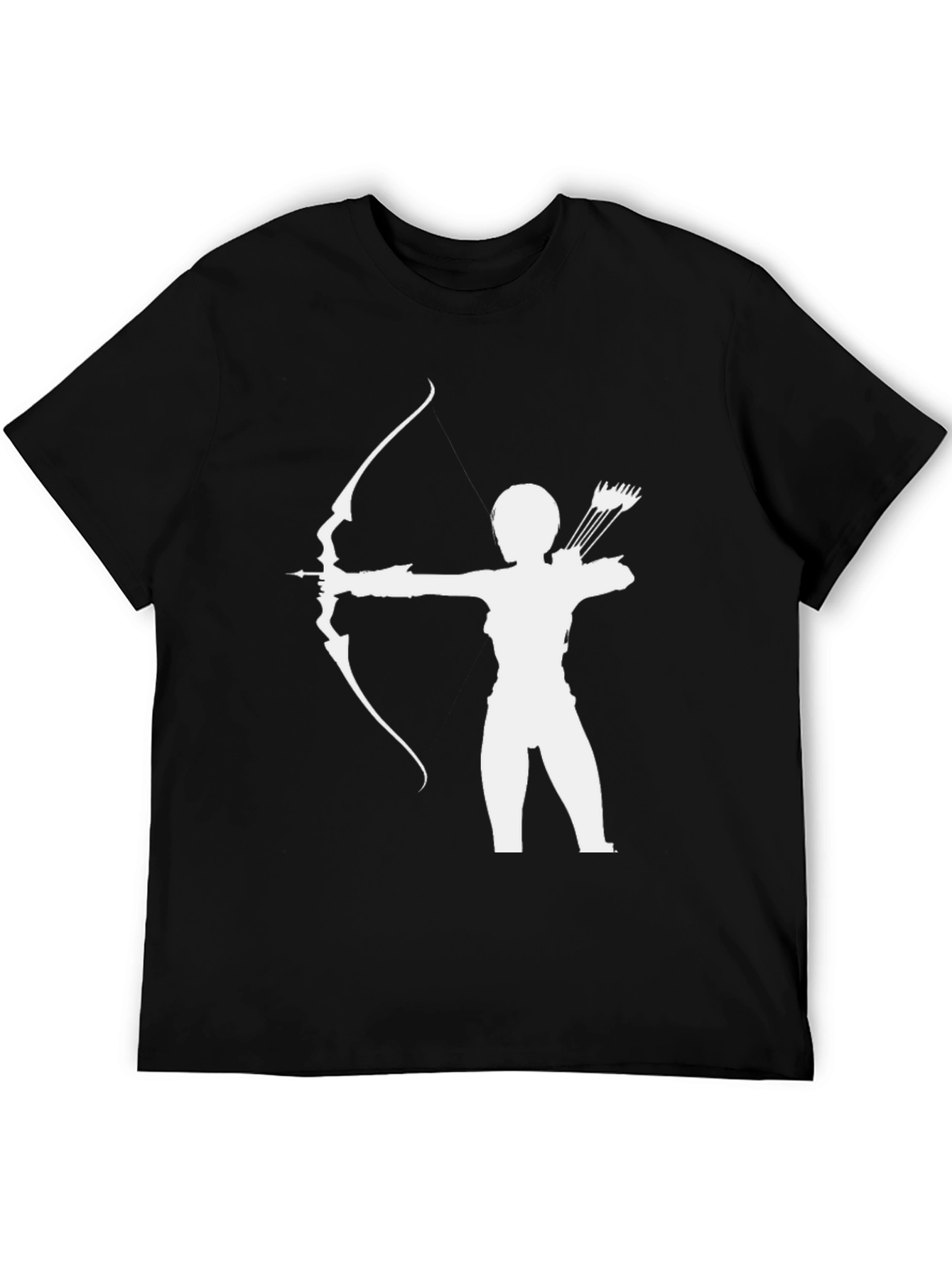 Black Archer Silhouette T-Shirt - Black Graphic Tee view 5