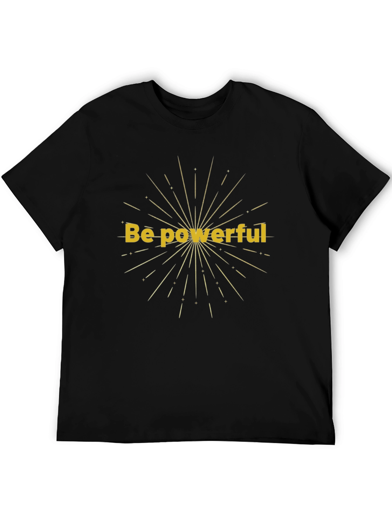 Black Be Powerful Graphic T-Shirt - Black Cotton Blend view 5