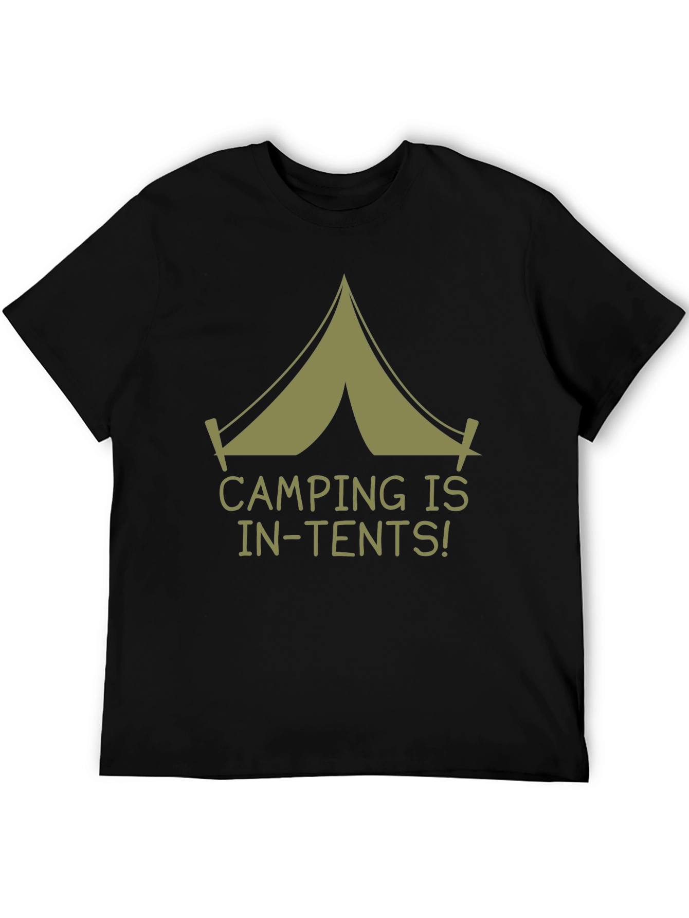 Black Camping Is In-Tents! Graphic Tee view 5