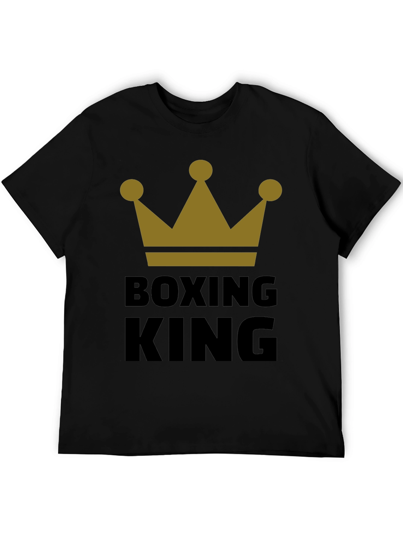 Black Boxing King Crown Graphic Tee - Black view 5