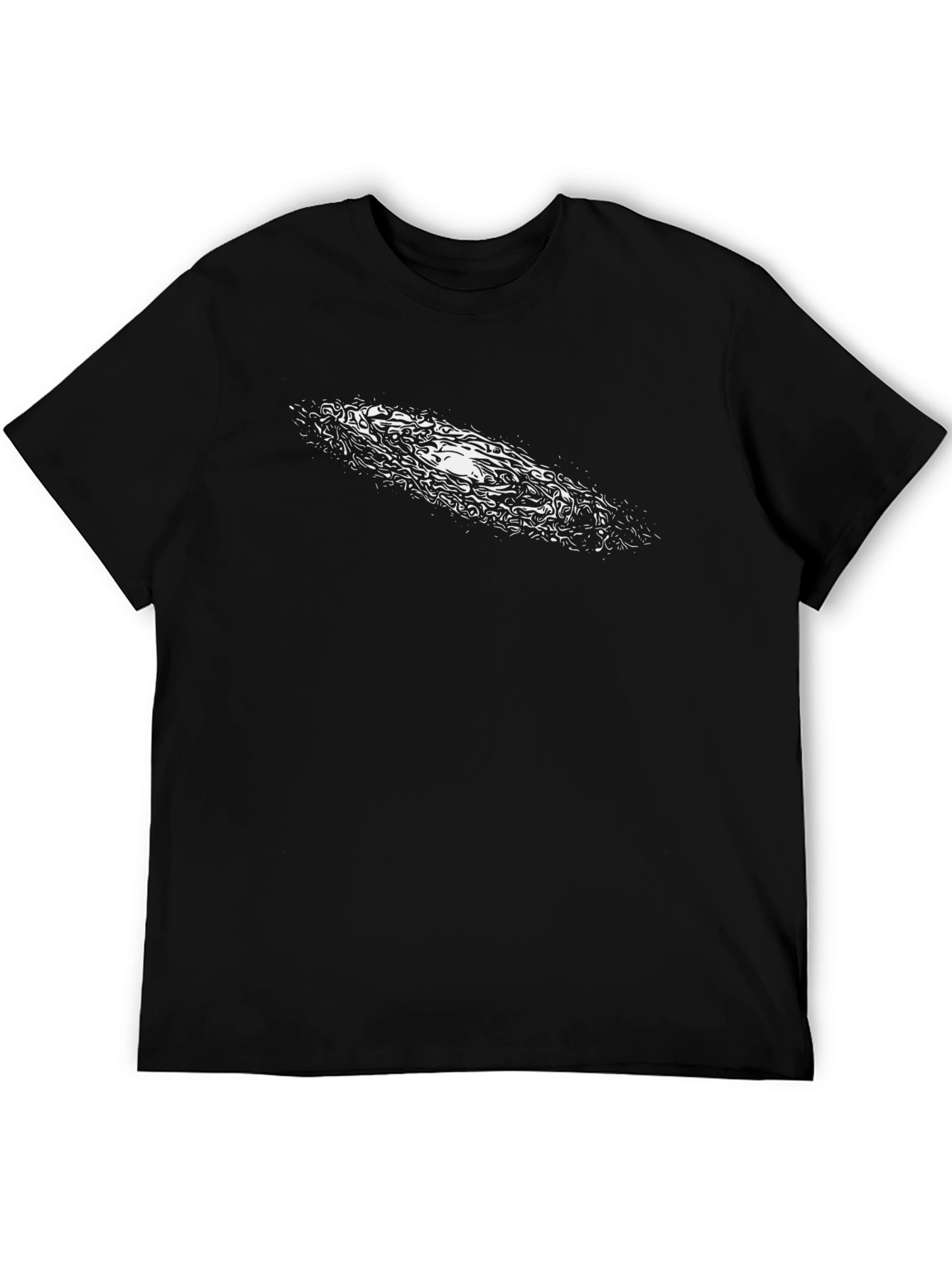 Black Galaxy Print Black T-Shirt view 5