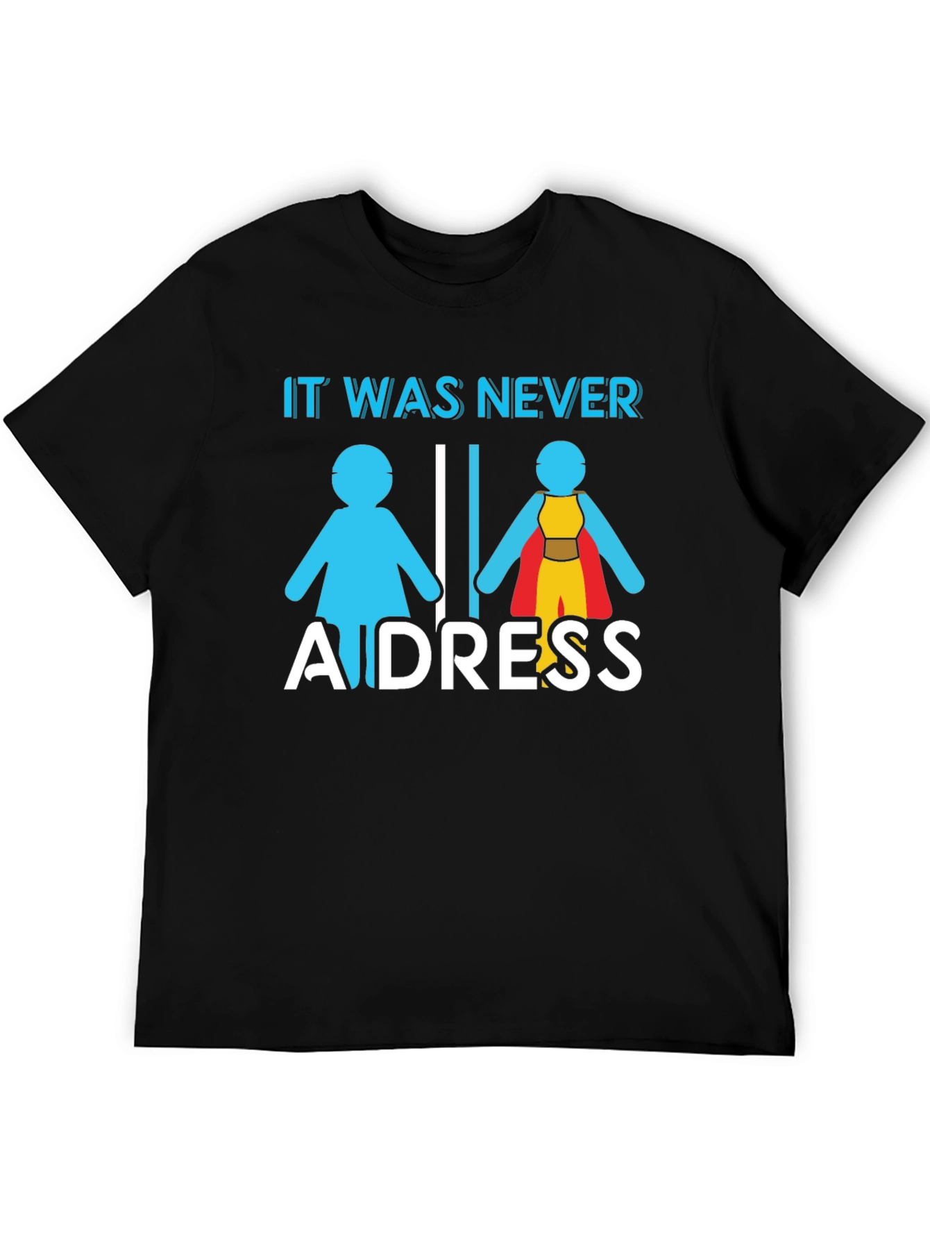 Black It Was Never A Dress T-Shirt view 5