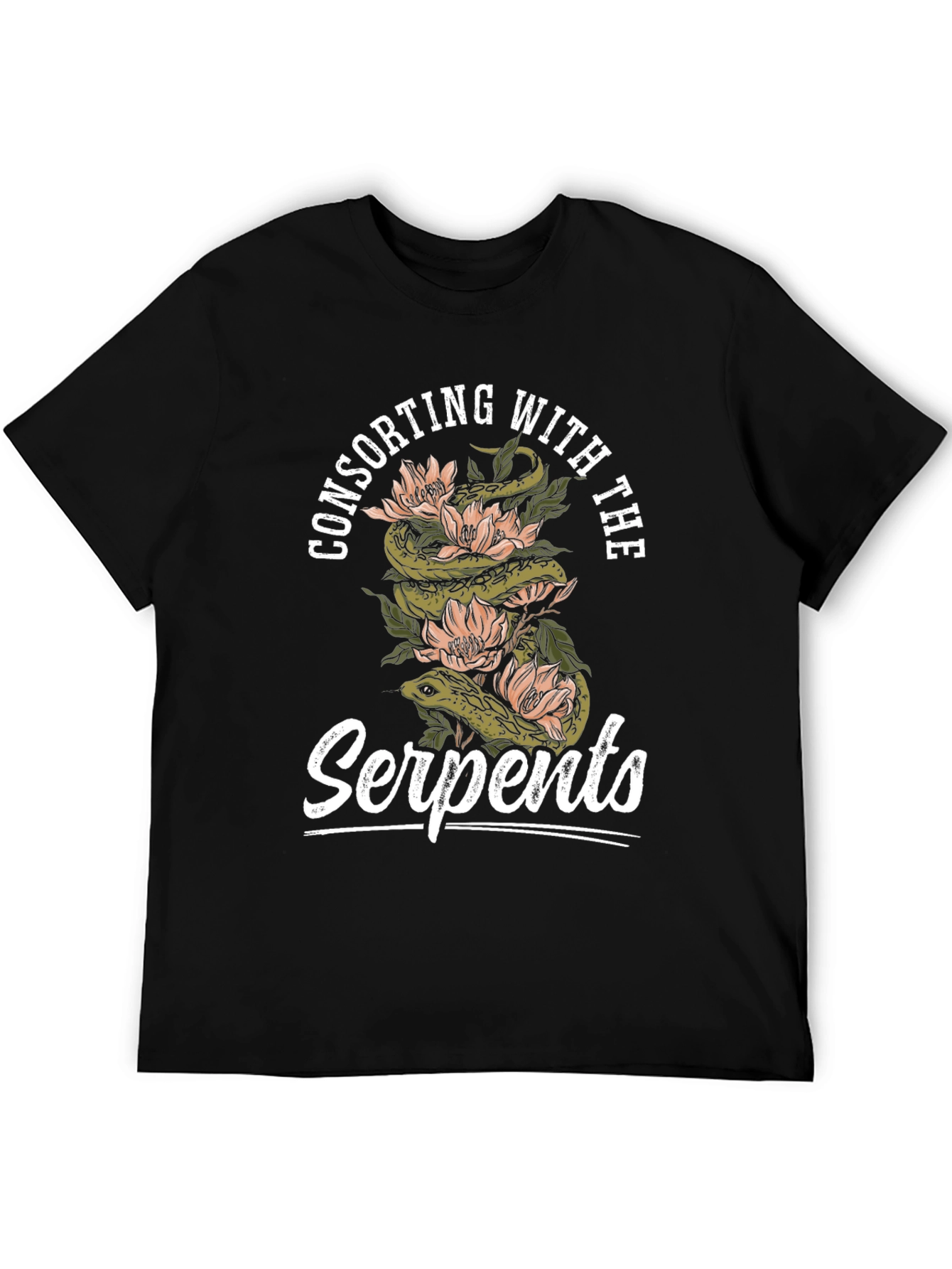 Black Consorting with Serpents Graphic Tee view 5