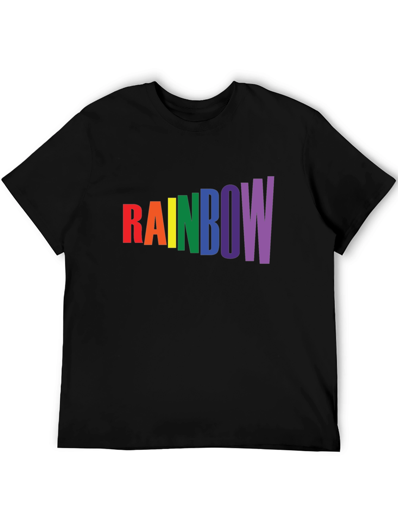 Black Rainbow Pride T-Shirt - Bold Colorful Design view 5
