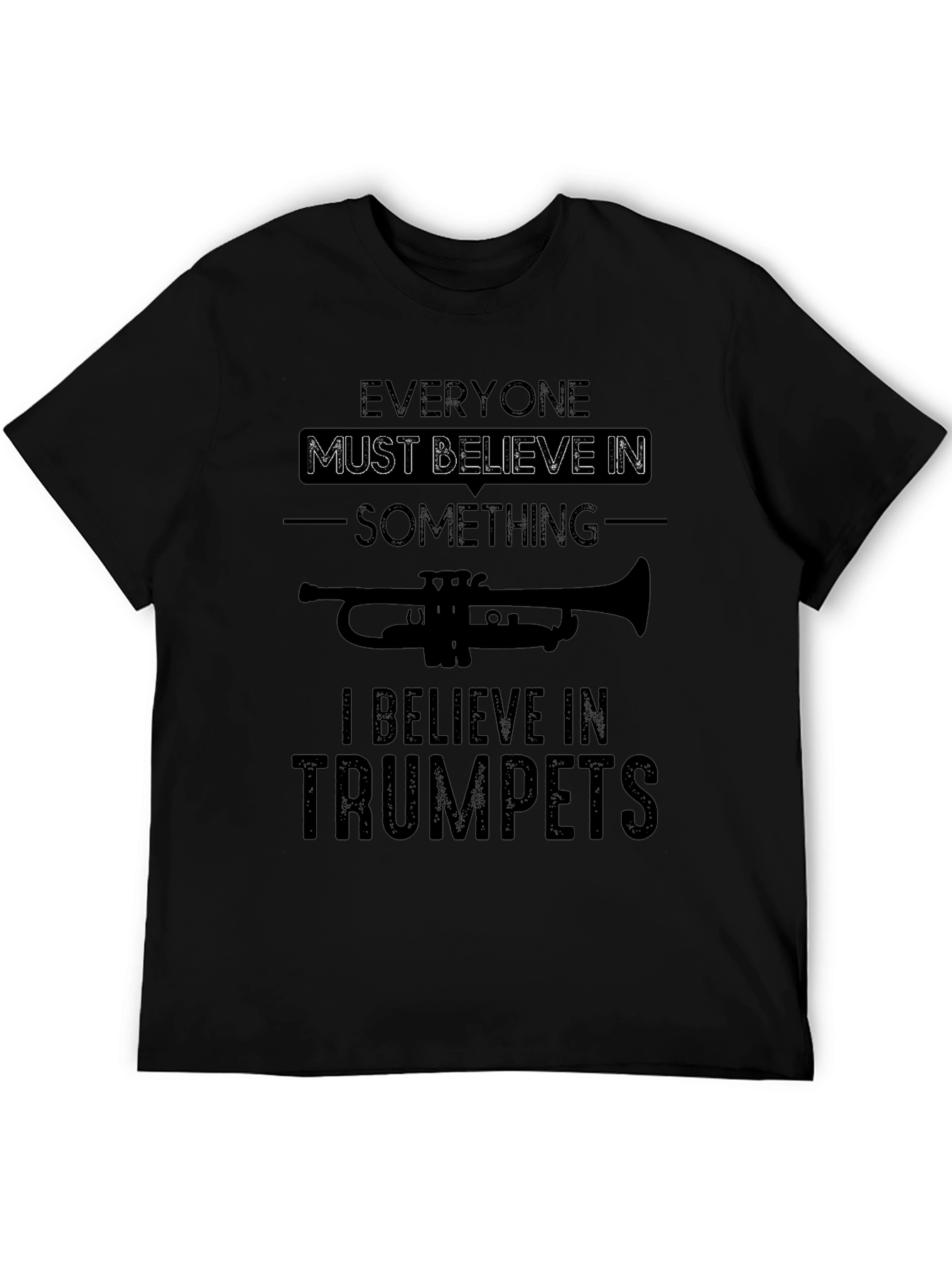 Black Trumpet Believer Graphic T-Shirt view 5