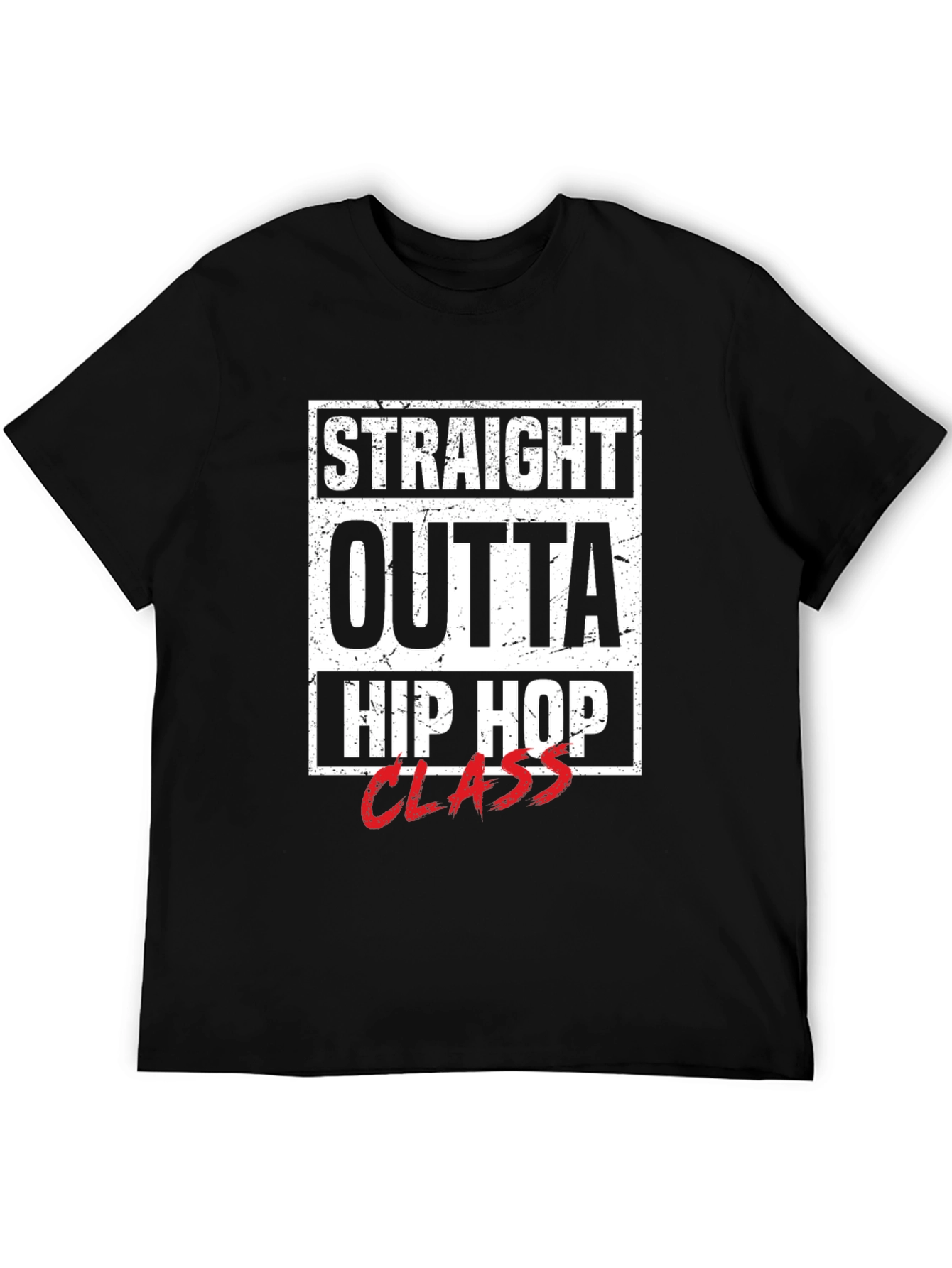 Black Straight Outta Hip Hop Class T-Shirt view 5