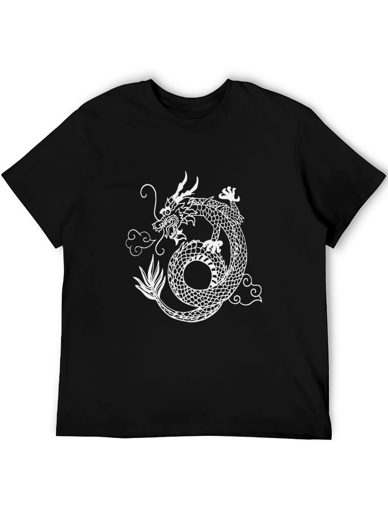 Black Dragon Graphic Print Crew Neck Tee view 5